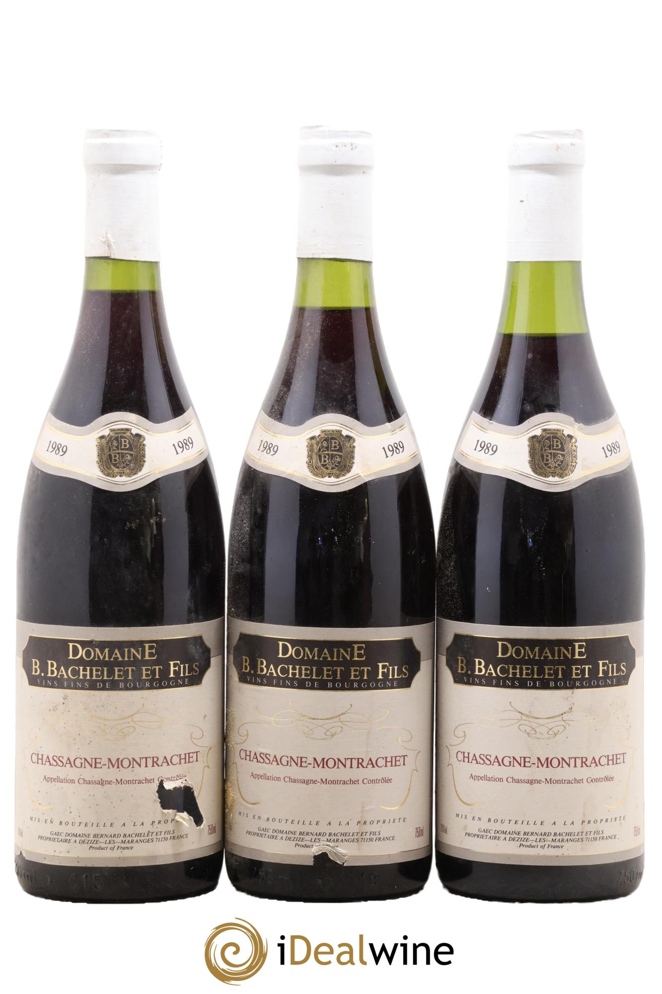 Chassagne-Montrachet Domaine B Bachelet 1989 - Posten von 3 Flaschen - 0