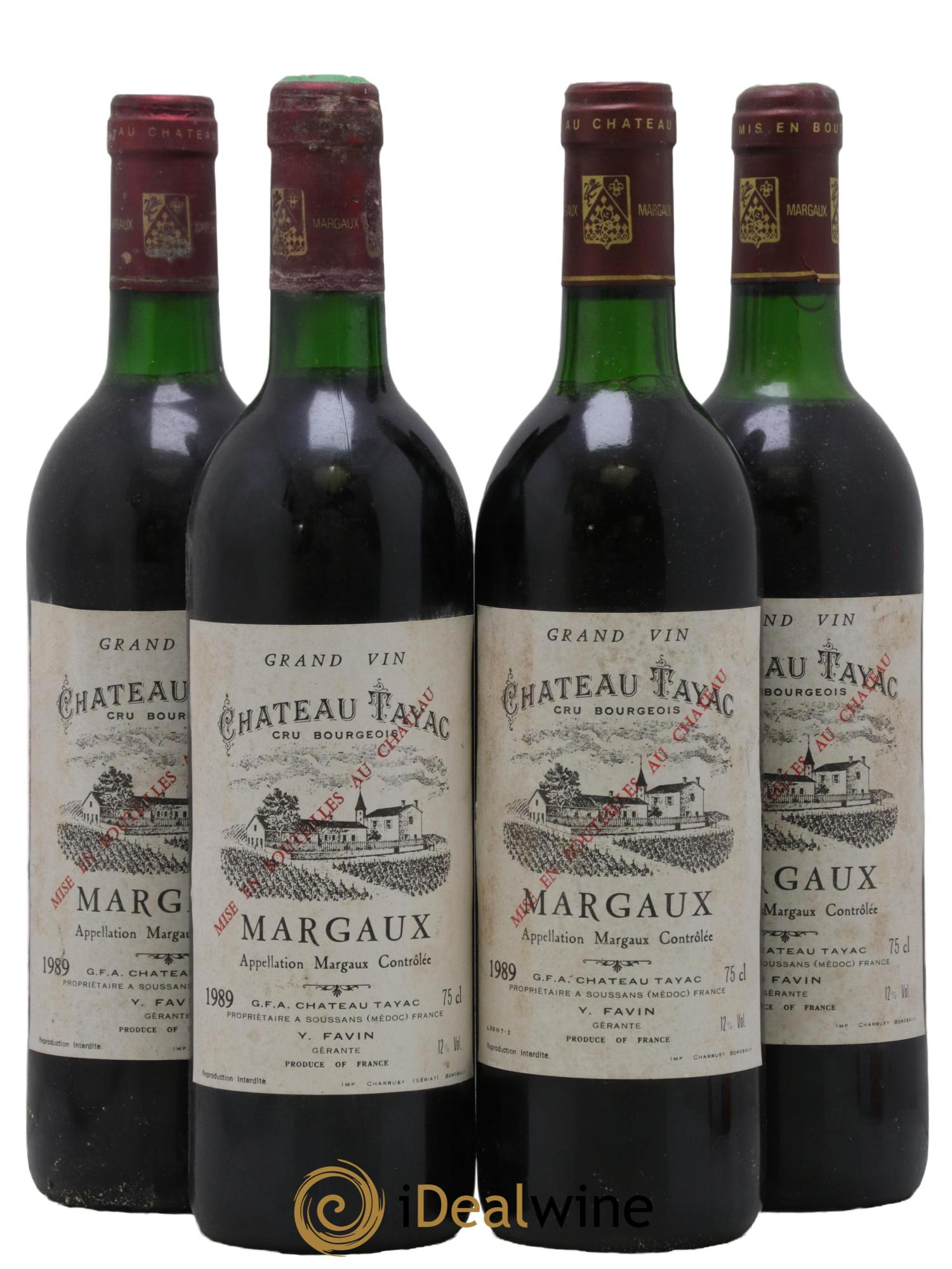 Château Tayac 1989 - Posten von 4 Flaschen - 0
