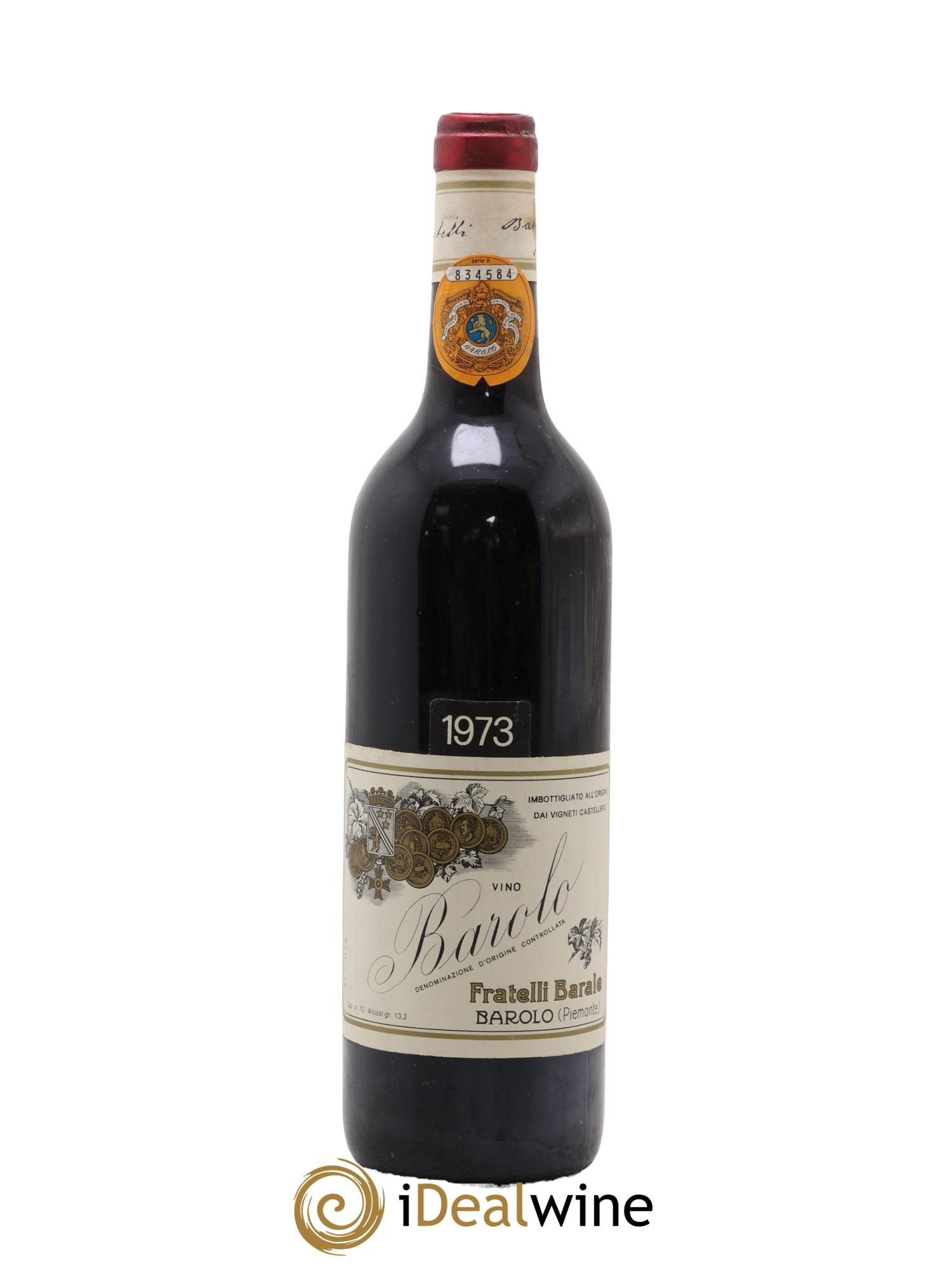 Barolo DOCG Barale Fratelli Castellero 1973 - Lot de 1 bouteille - 0