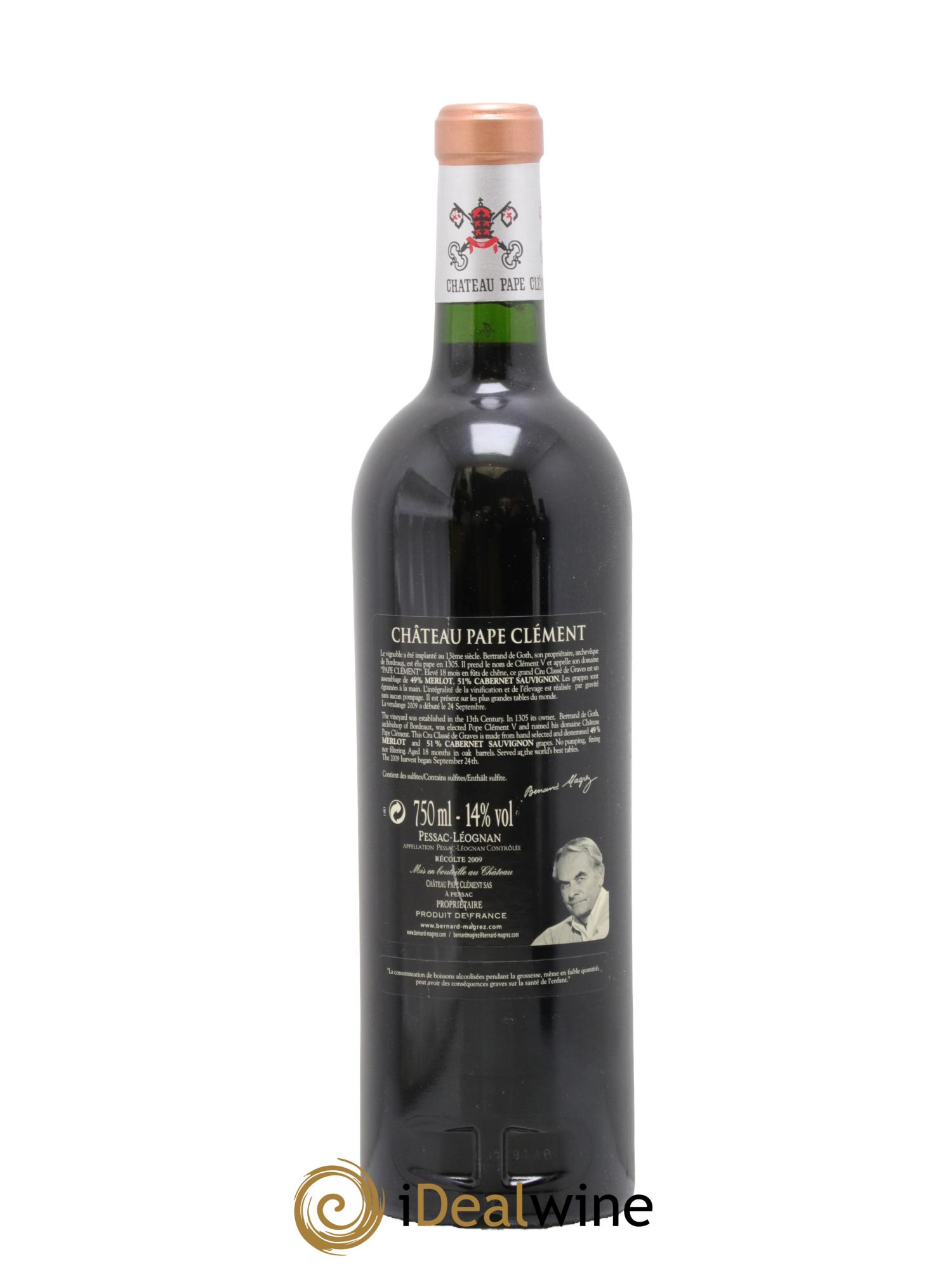 Château Pape Clément Cru Classé de Graves 2009 - Lot de 1 bouteille - 1