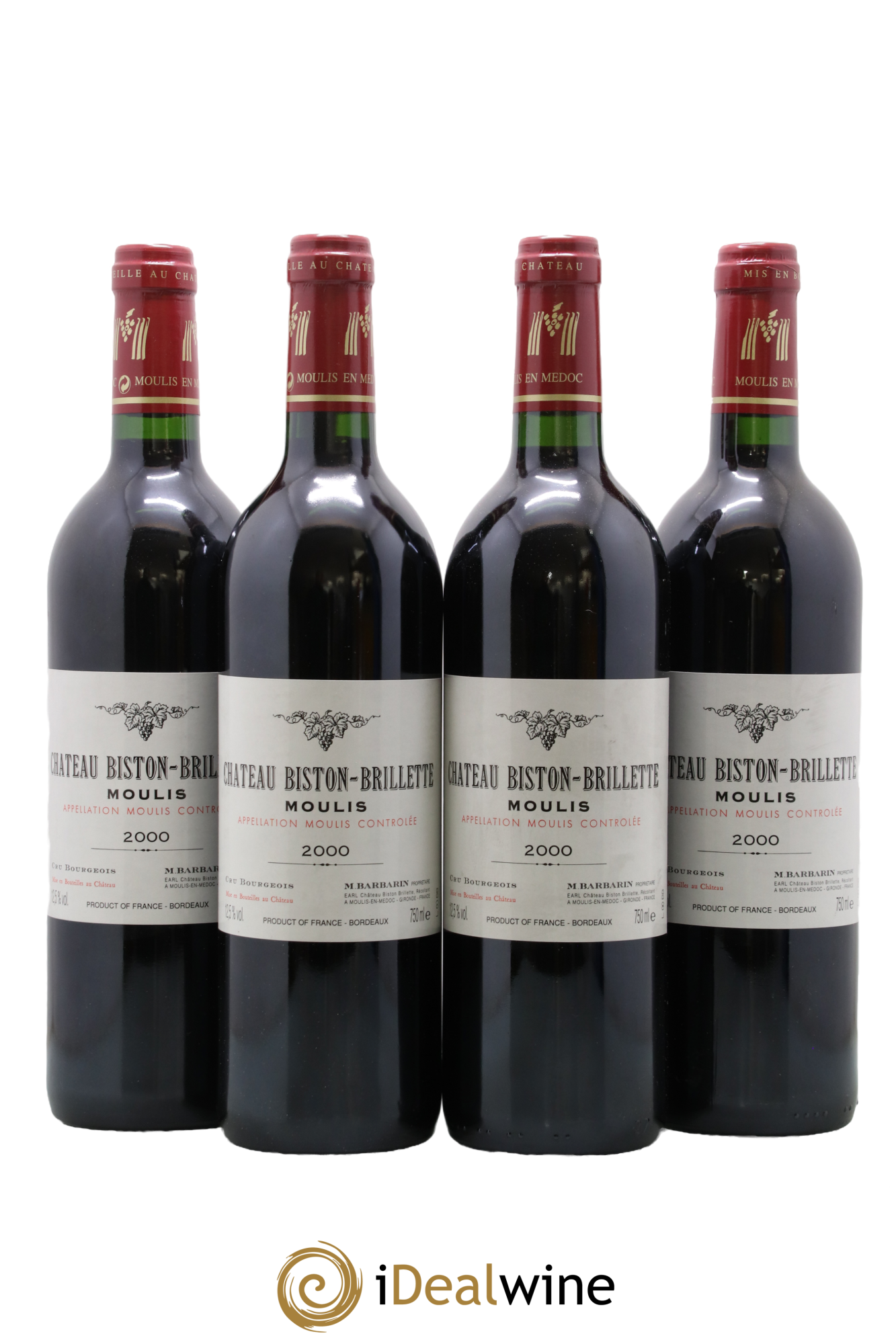 Château Biston Brillette 2000 - Posten von 4 Flaschen - 0