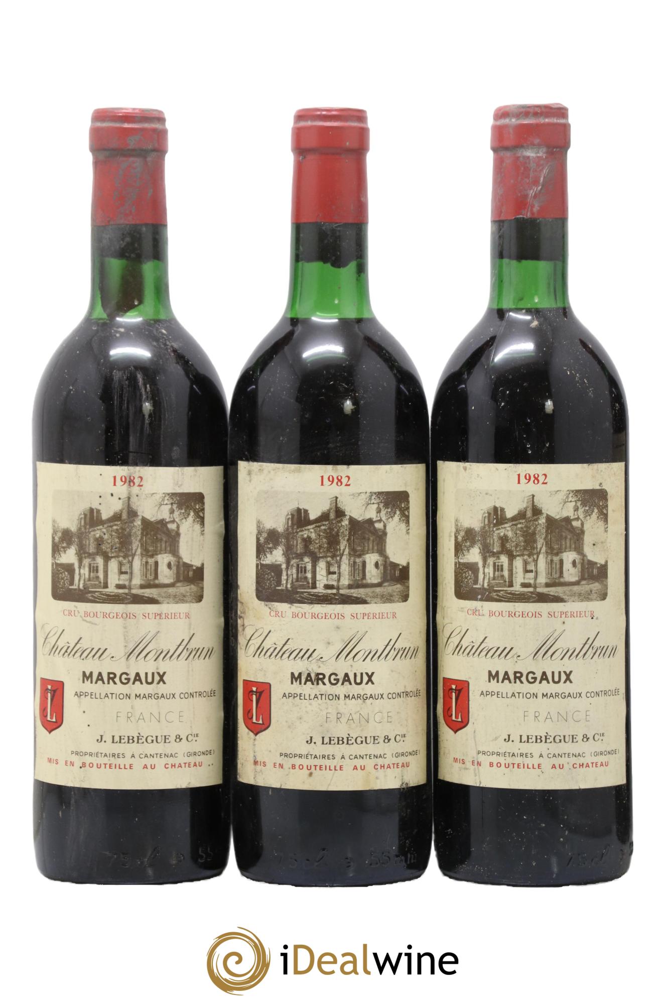 Château Montbrun Cru Bourgeois 1982 - Lotto di 3 bottiglie - 0