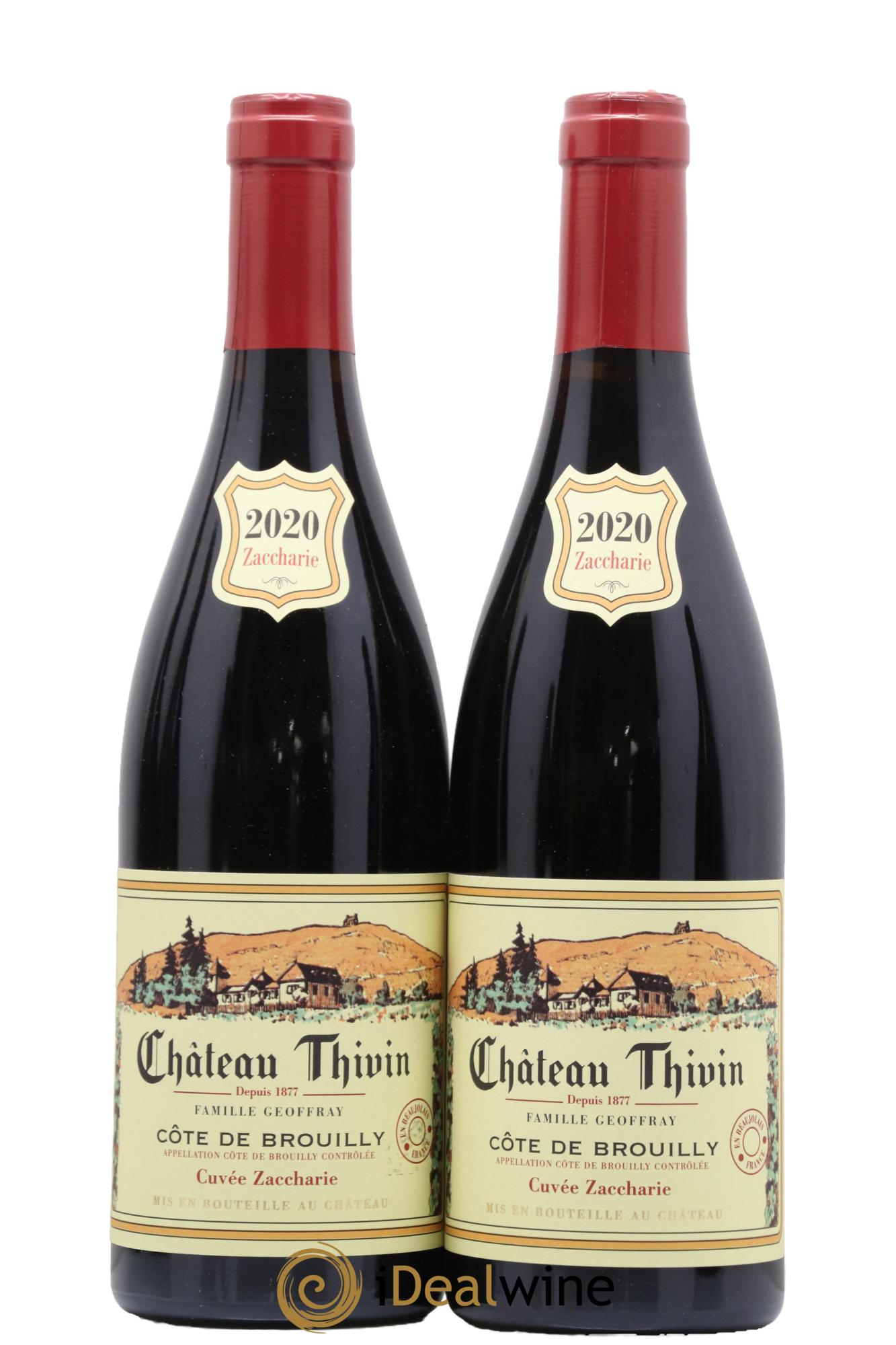 Côte de Brouilly Cuvée Zaccharie Château Thivin 2020 - Lot de 2 bouteilles - 0