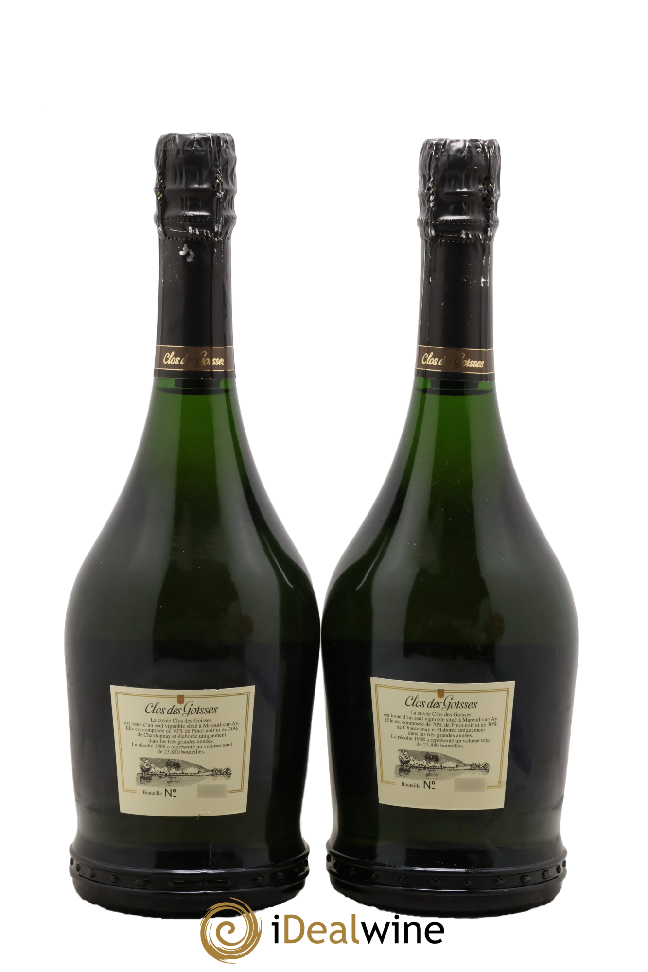 Clos des Goisses Philipponnat 1988 - Lot of 2 bottles - 1