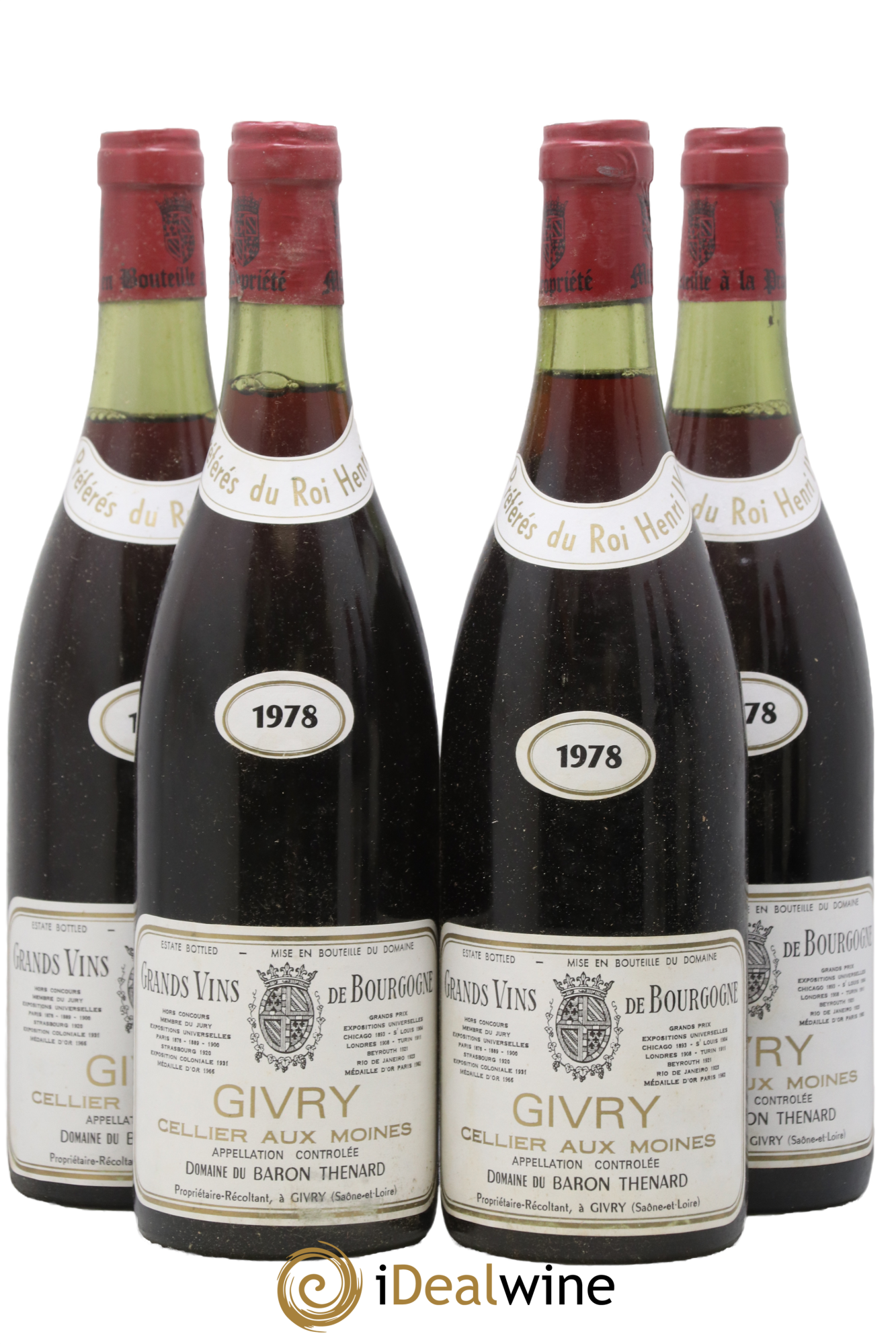 Givry Cellier Aux Moines Domaine Du Baron Thenard 1978 - Posten von 4 Flaschen - 0