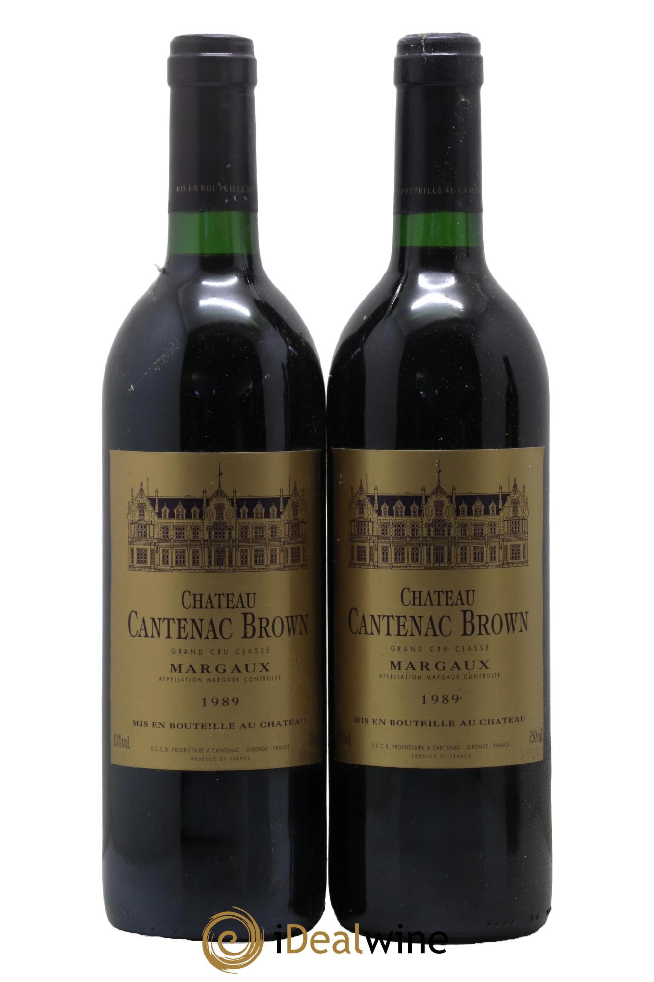Château Cantenac Brown 3ème Grand Cru Classé  1989 - Posten von 2 Flaschen - 0