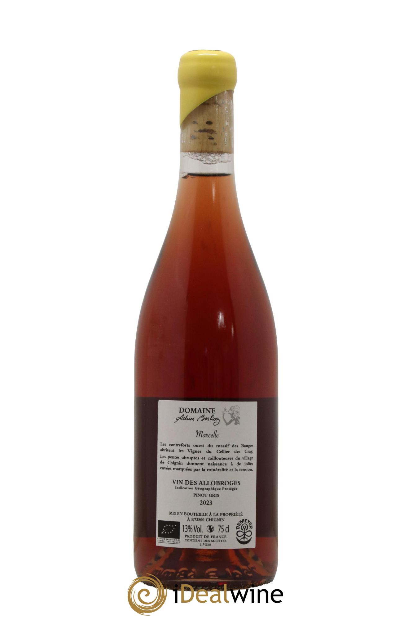 IGP Vin des Allobroges Marcelle (macération) Adrien Berlioz  2023 - Lot of 1 bottle - 1