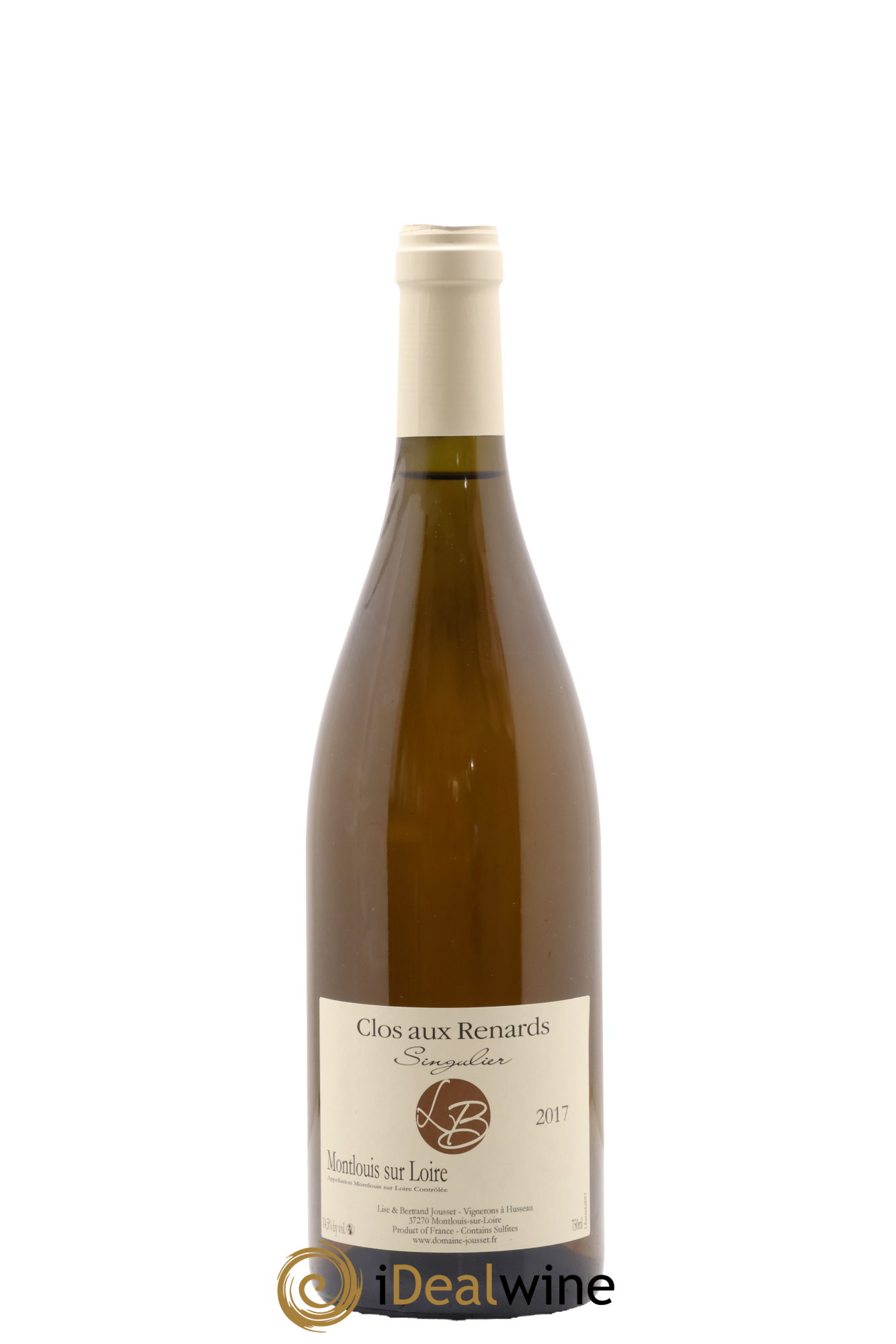 Montlouis-sur-Loire Clos aux Renards Singulier Lise et Bertrand Jousset 2017 - Lot of 1 bottle - 0