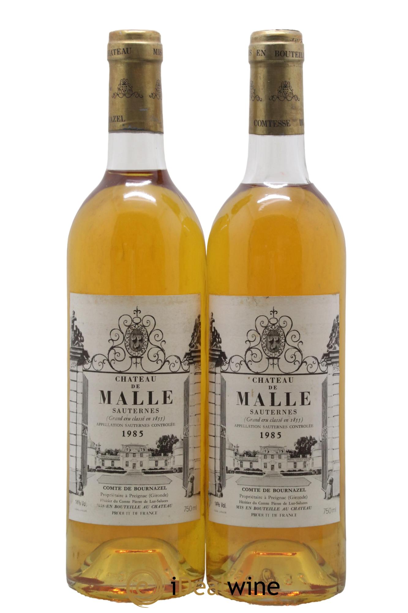 Château de Malle 2ème Grand Cru Classé 1985 - Lotto di 2 bottiglie - 0