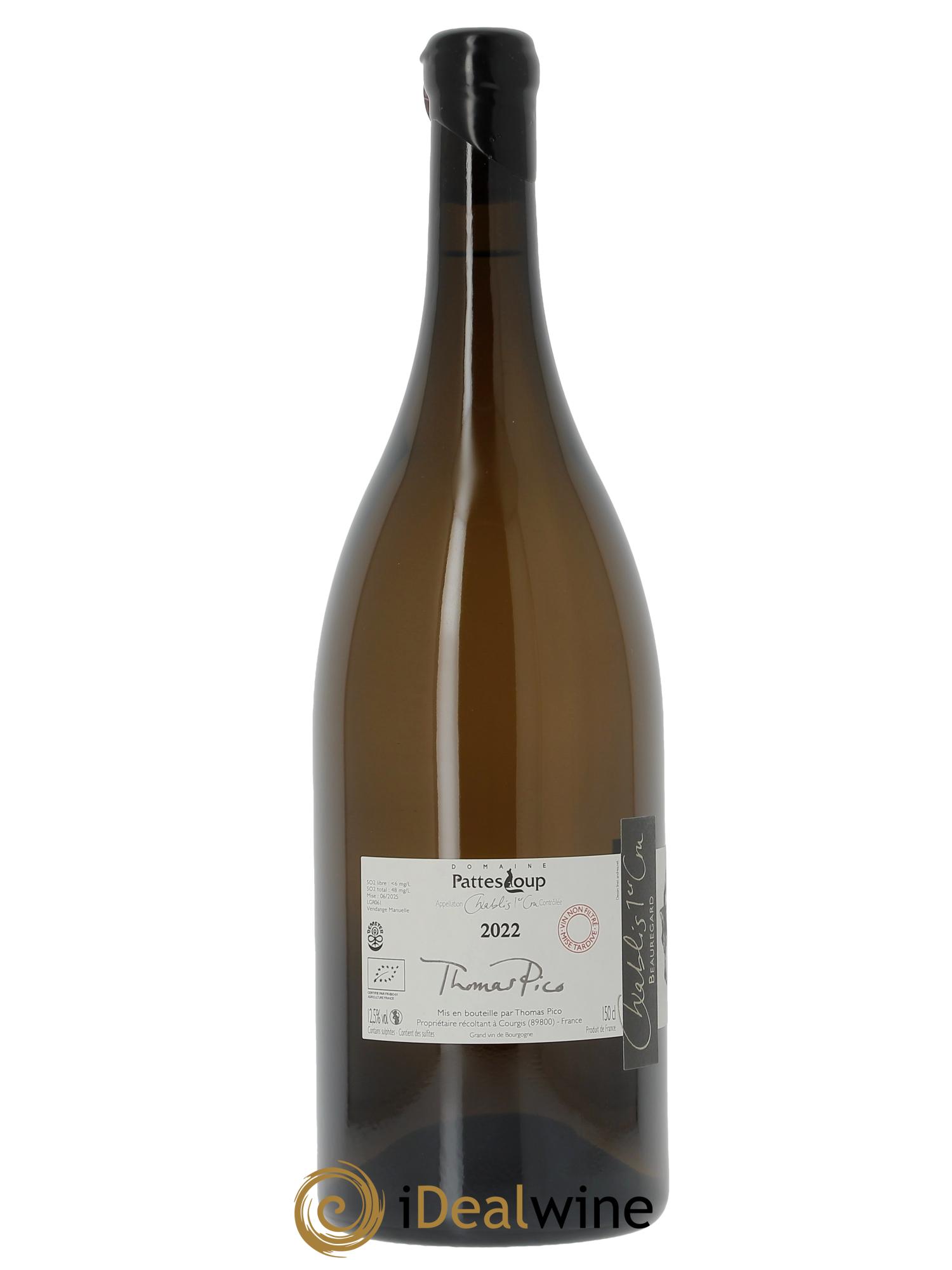 Chablis 1er Cru Beauregard Pattes Loup (Domaine)  2022 - Lotto di 1 magnum - 1