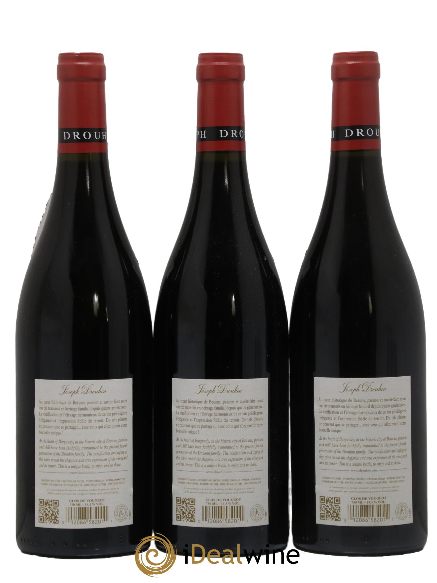 Clos de Vougeot Grand Cru Joseph Drouhin 2019 - Posten von 3 Flaschen - 1