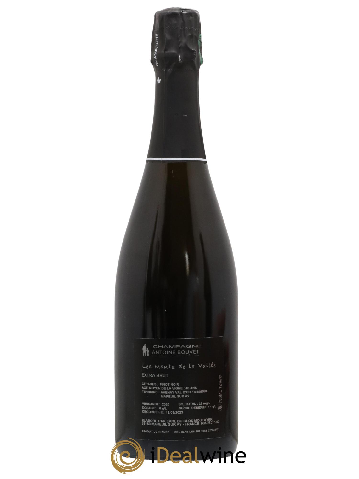 Les Monts de la Vallée Blanc de Noirs Brut Antoine Bouvet 2020 - Lot de 1 bouteille - 1