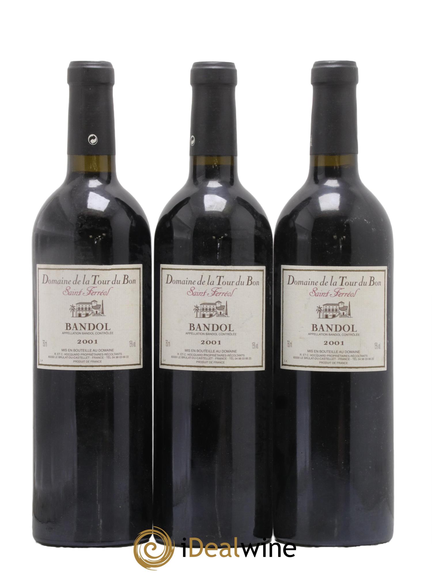 Bandol La Tour du Bon Saint Ferréol Agnès Henry 2001 - Lotto di 3 bottiglie - 0