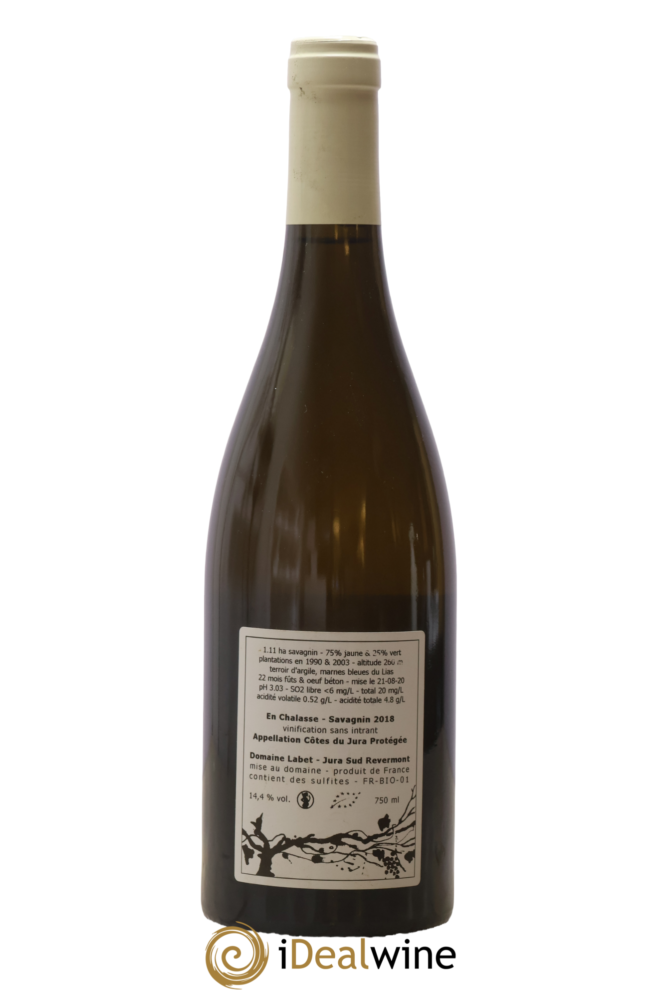 Côtes du Jura Fleur de Savagnin En Chalasse Romain - Julien  - Charline Labet 2018 - Lot of 1 bottle - 1
