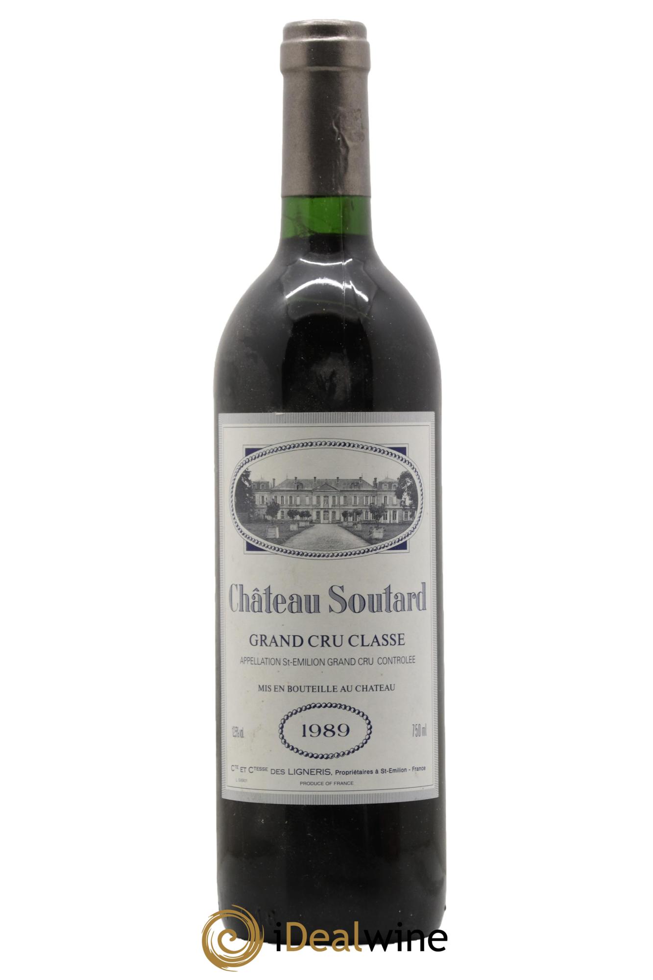 Château Soutard Grand Cru Classé 1989 - Lot de 1 bouteille - 0