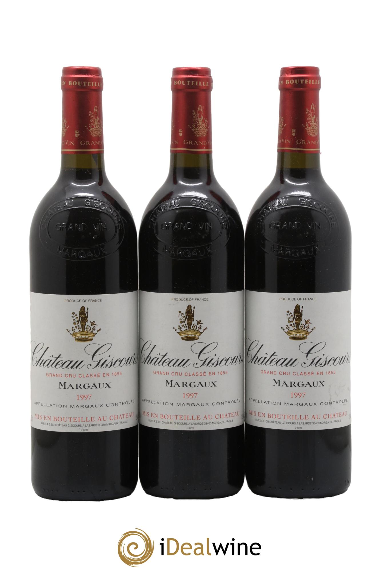 Château Giscours 3ème Grand Cru Classé 1997 - Lotto di 3 bottiglie - 0