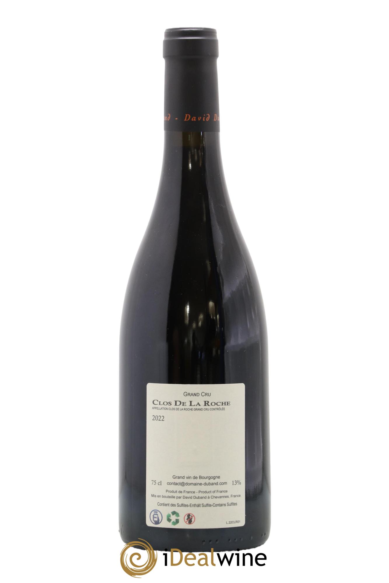 Clos de la Roche Grand Cru David Duband (Domaine) 2022 - Lot of 1 bottle - 1