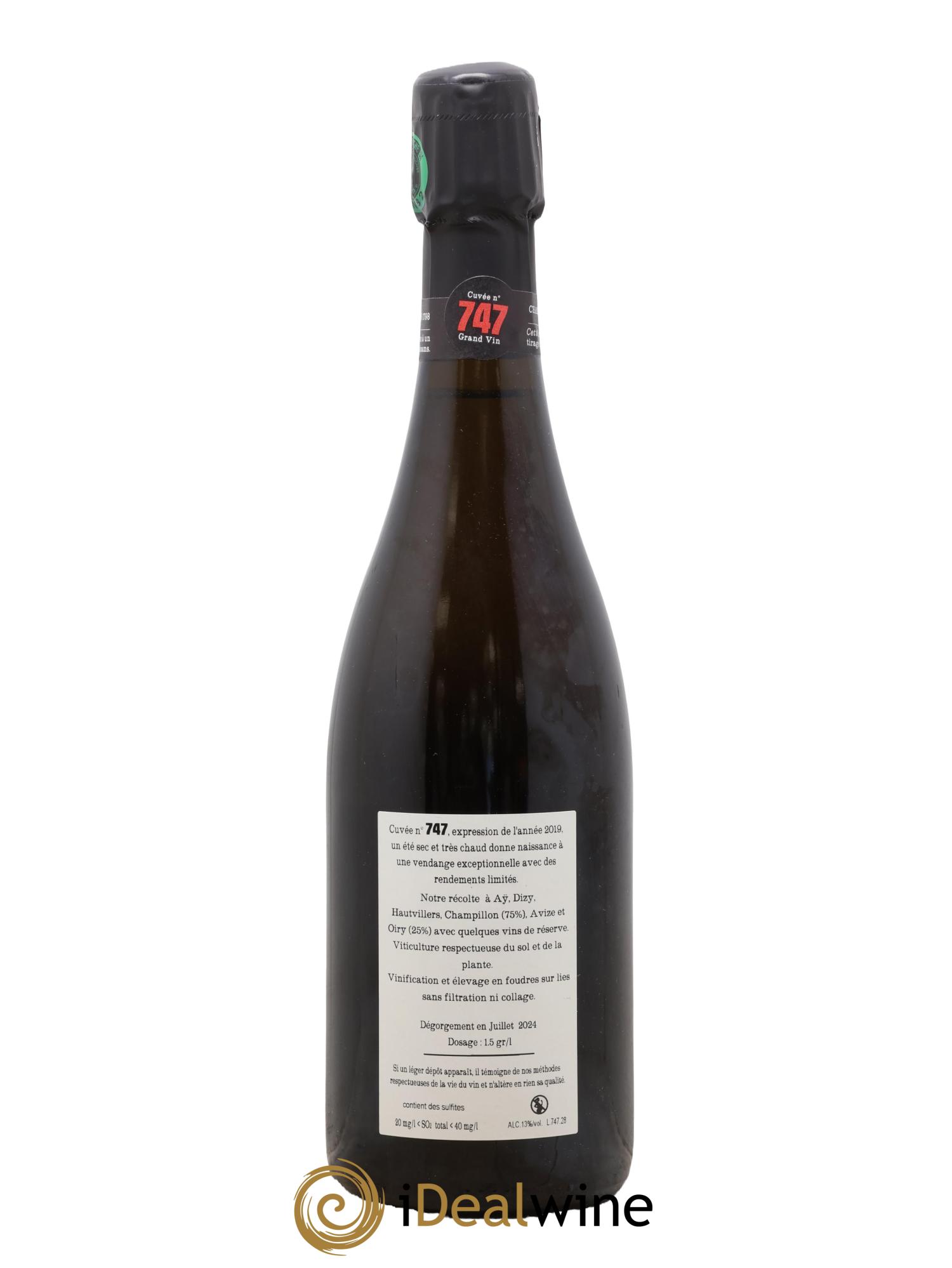 Cuvée 747 Extra-Brut Jacquesson - Lot de 1 bouteille - 1