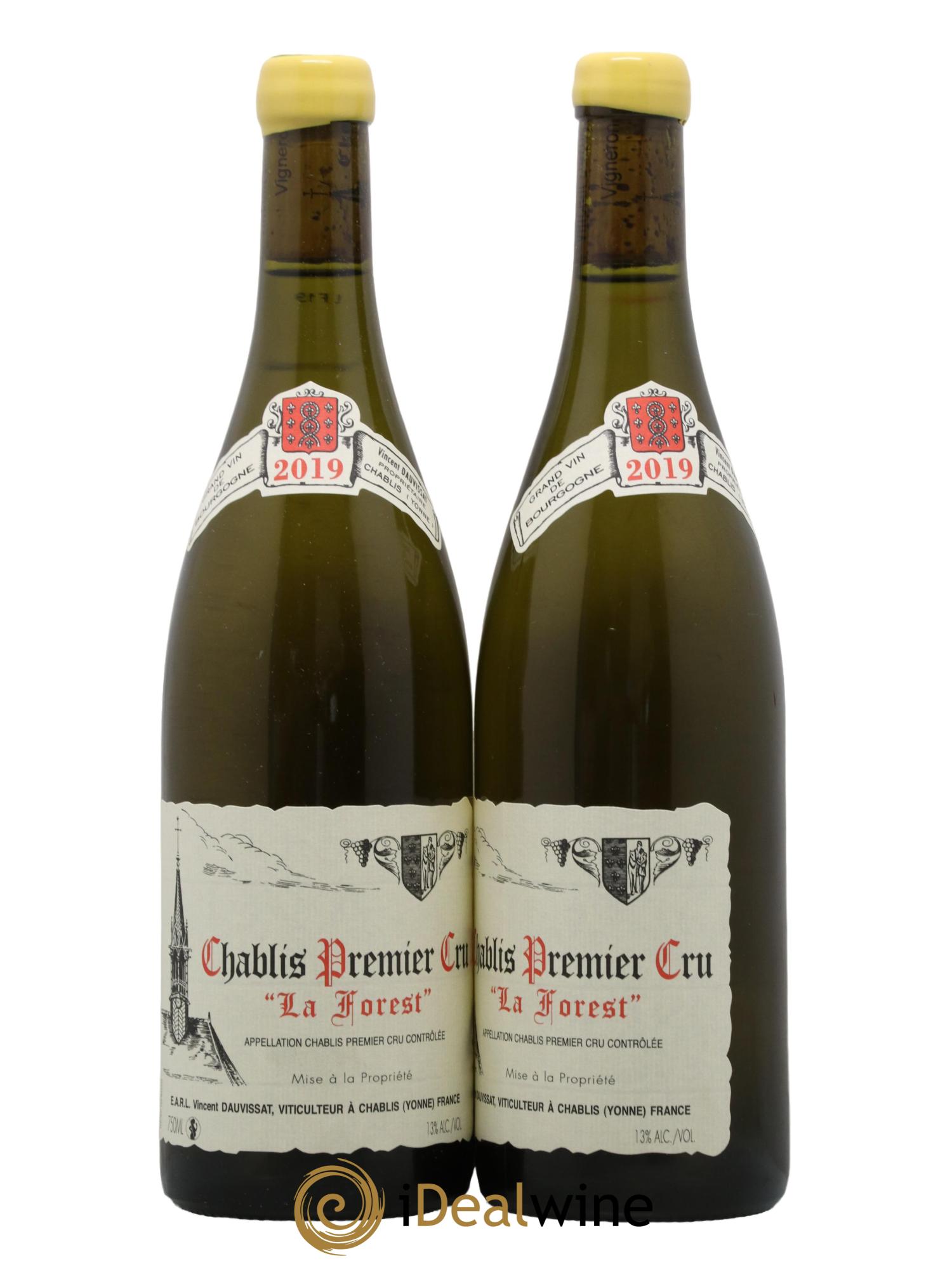 Chablis 1er Cru La Forest Vincent Dauvissat (Domaine) 2019 - Lot de 2 bouteilles - 0