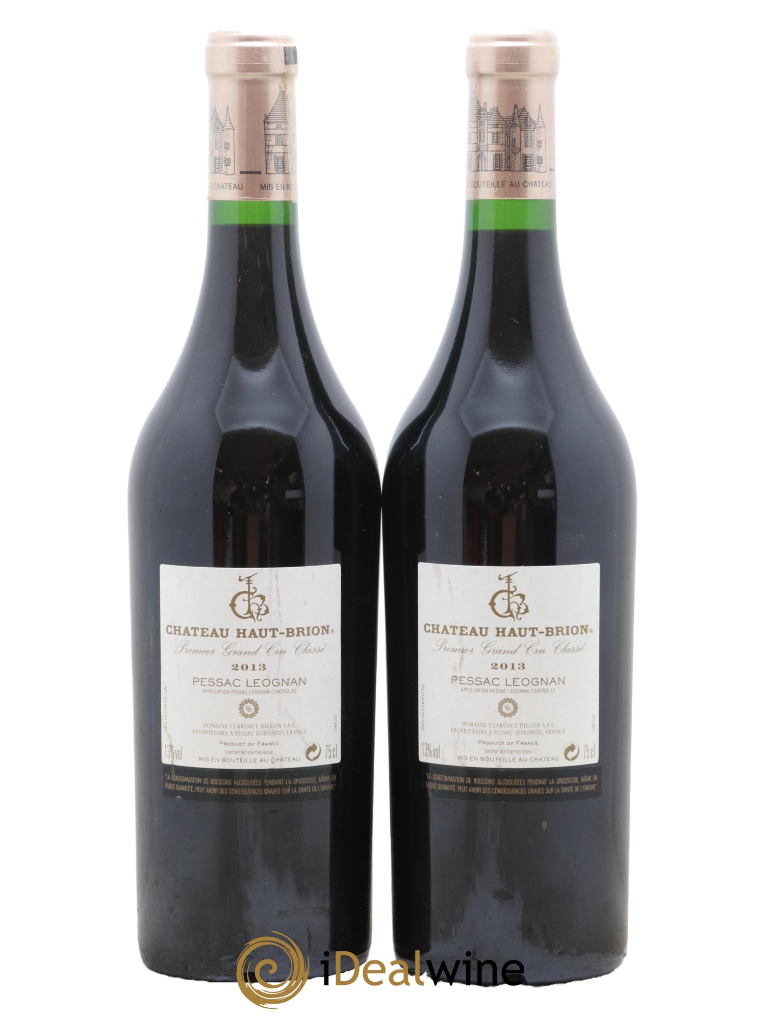 Château Haut Brion 1er Grand Cru Classé  2013 - Lot of 2 bottles - 1