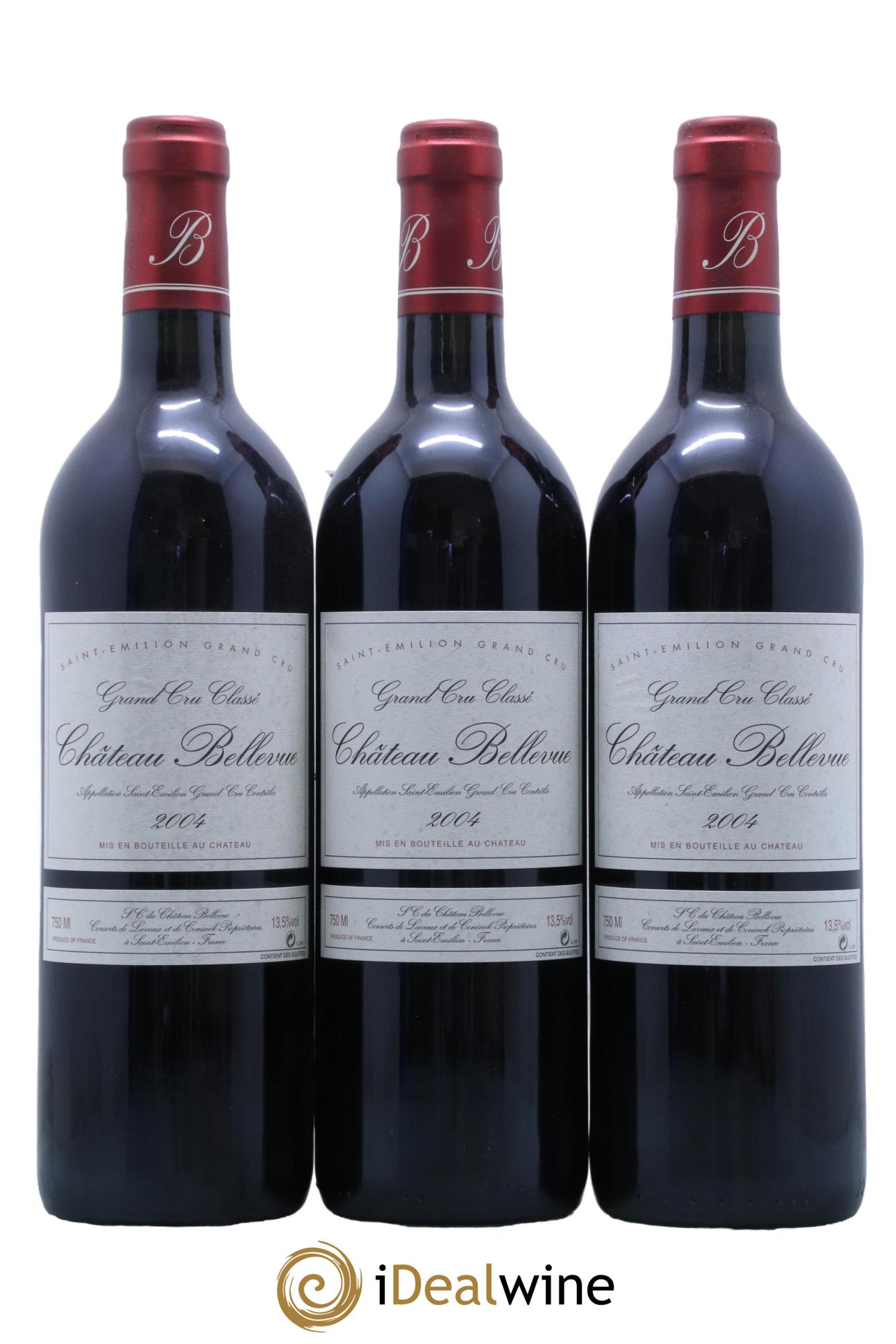 Château Bellevue Grand Cru Classé 2004 - Lot de 12 bouteilles - 1