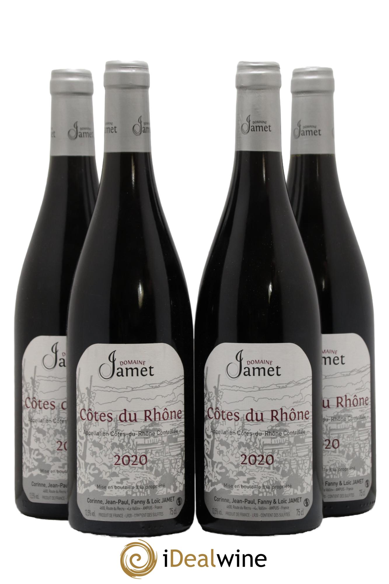 Côtes-du-Rhône Jamet (Domaine) 2020 - Lotto di 4 bottiglie - 0