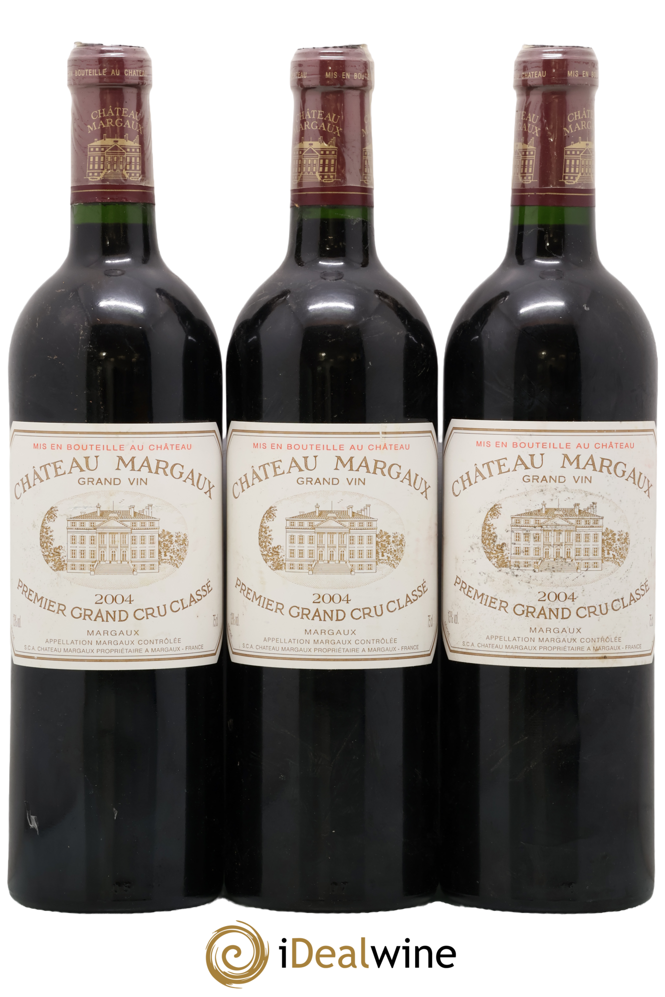 Château Margaux 1er Grand Cru Classé 2004 - Lot de 3 bouteilles - 0