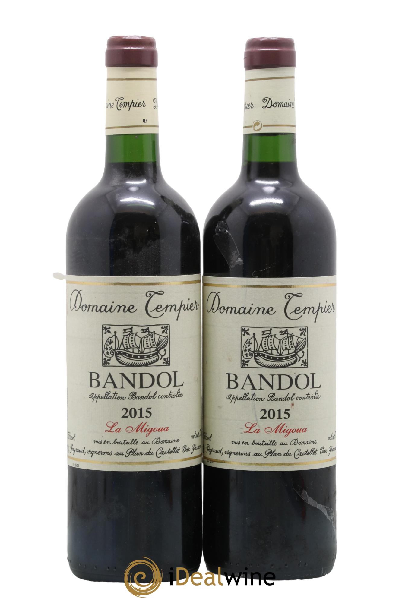 Bandol Domaine Tempier Cuvée La Migoua Famille Peyraud 2015 - Lot de 2 bouteilles - 0
