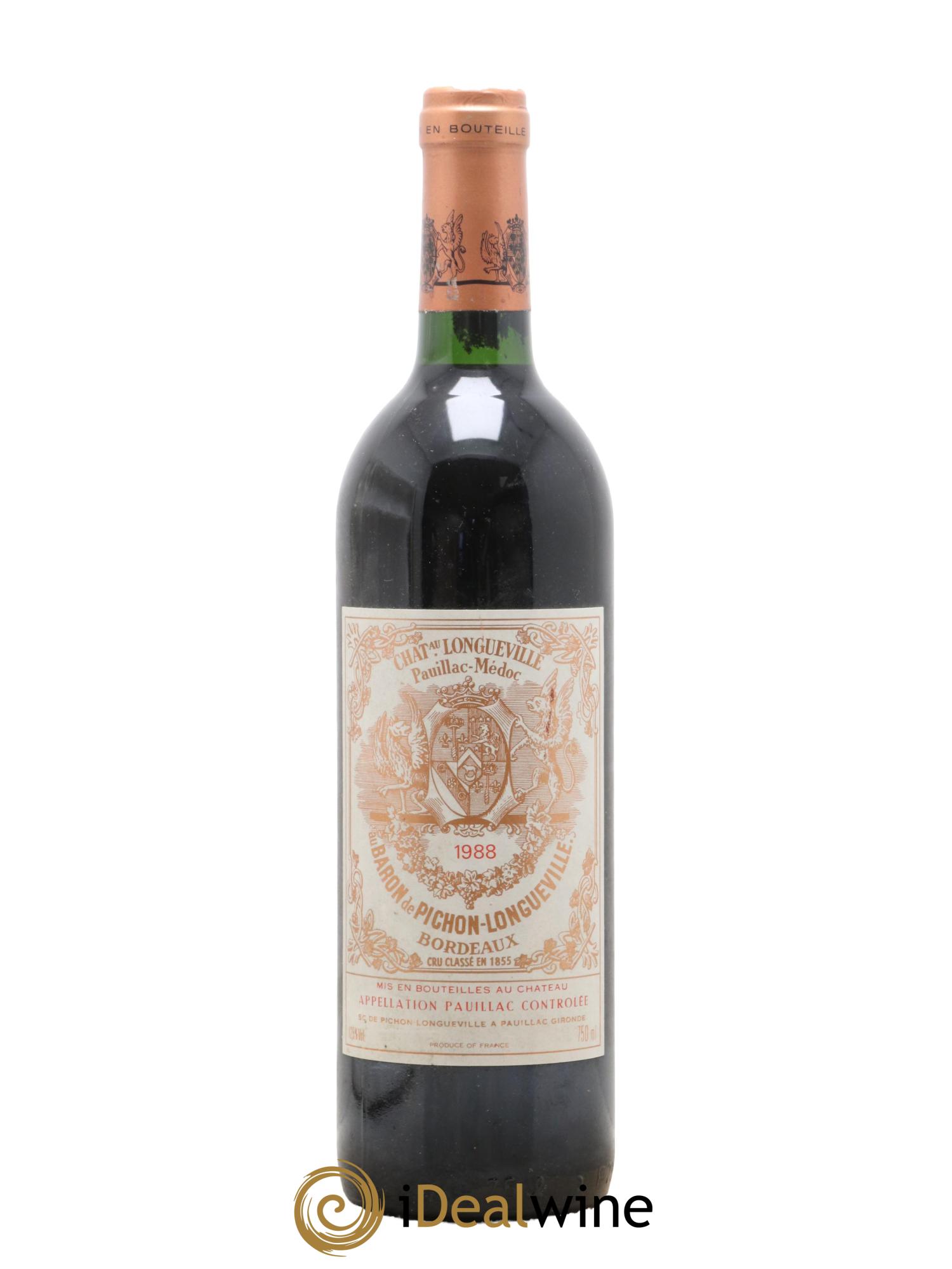 Pichon Longueville Baron 2ème Grand Cru Classé 1988 - Lot de 1 bouteille - 0