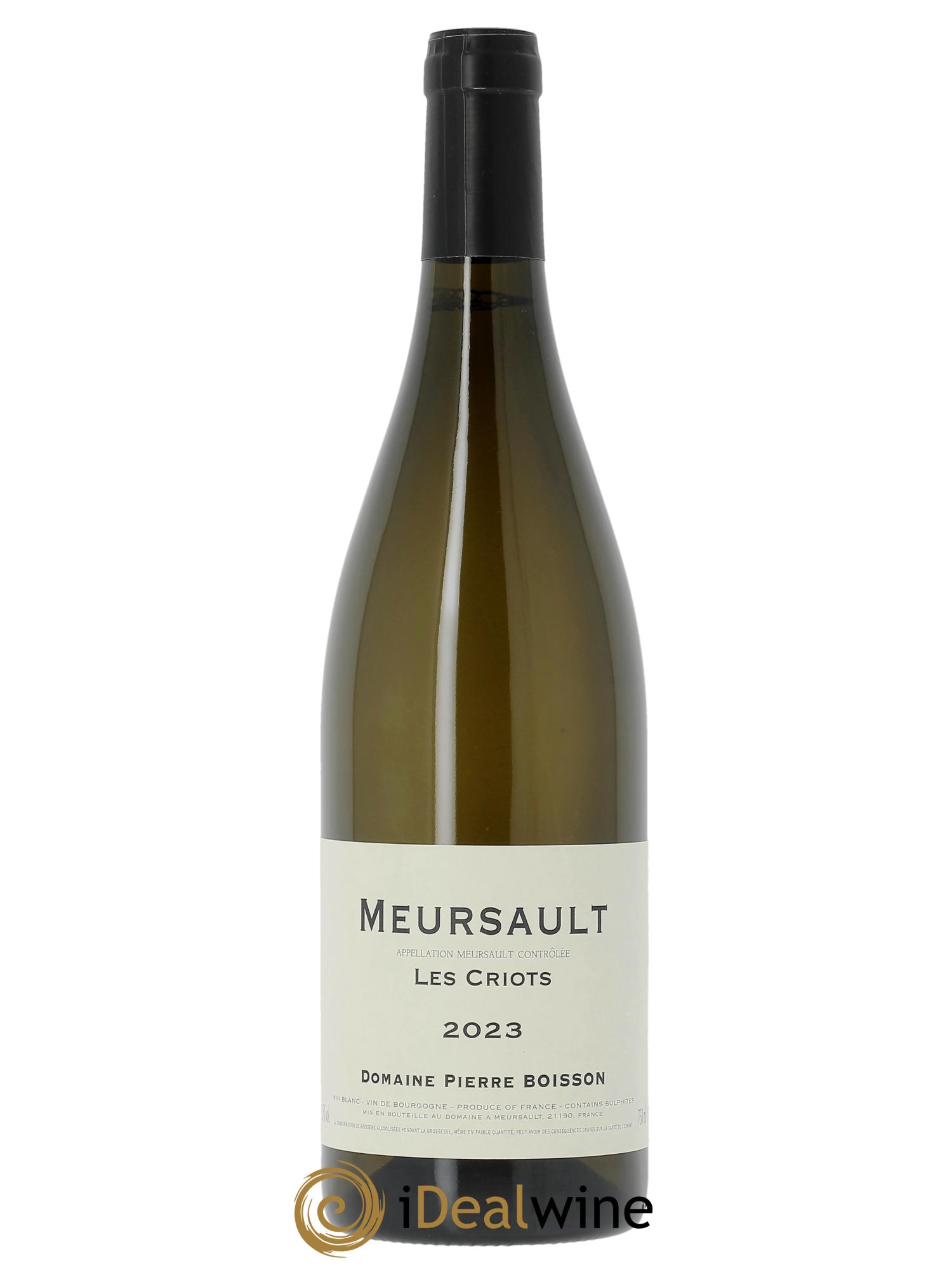 Meursault Les Criots Pierre Boisson (Domaine)  2023 - Posten von 1 Flasche - 0