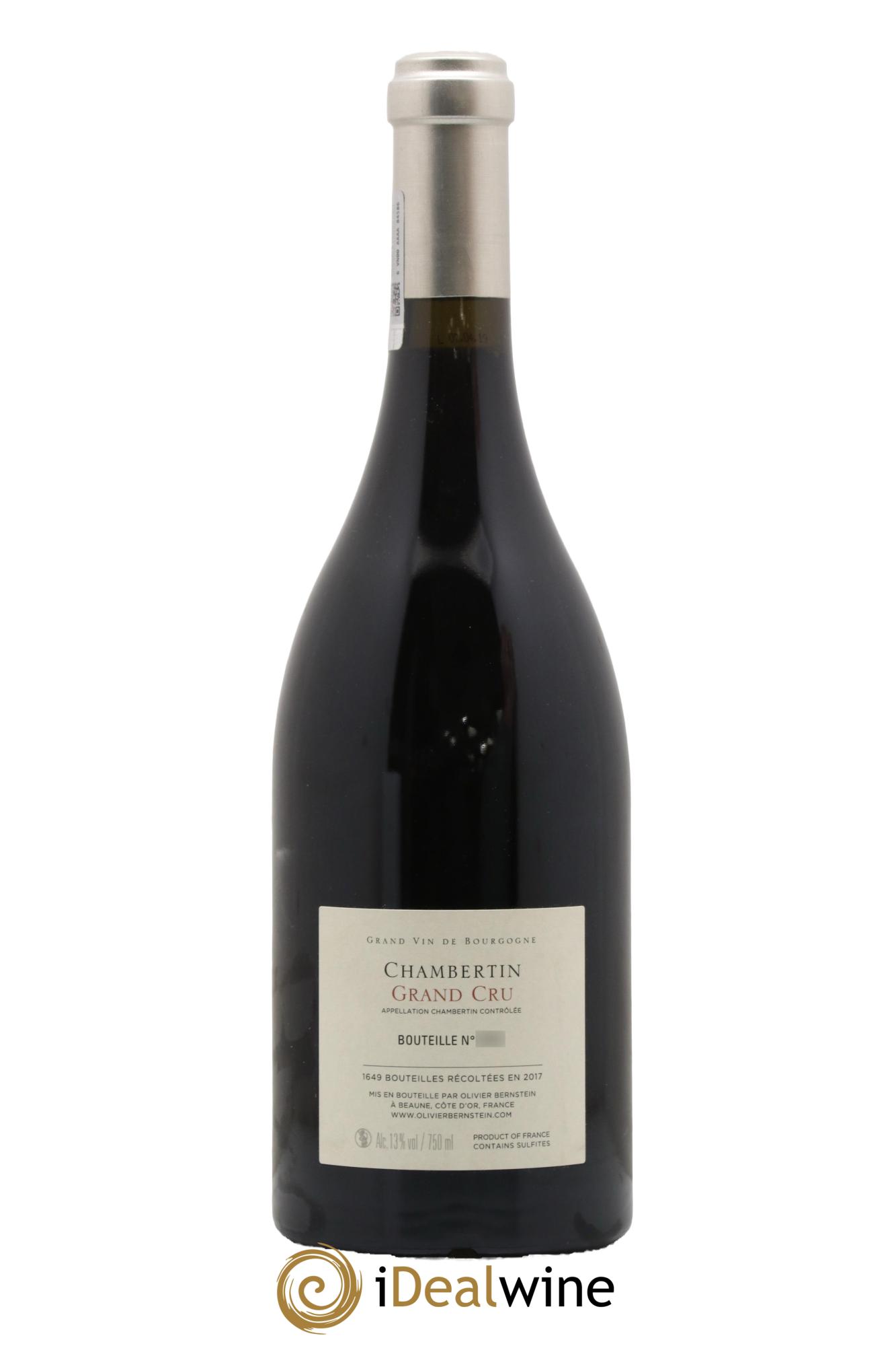 Chambertin Grand Cru Olivier Bernstein Olivier Bernstein 2017 - Lot de 1 bouteille - 1