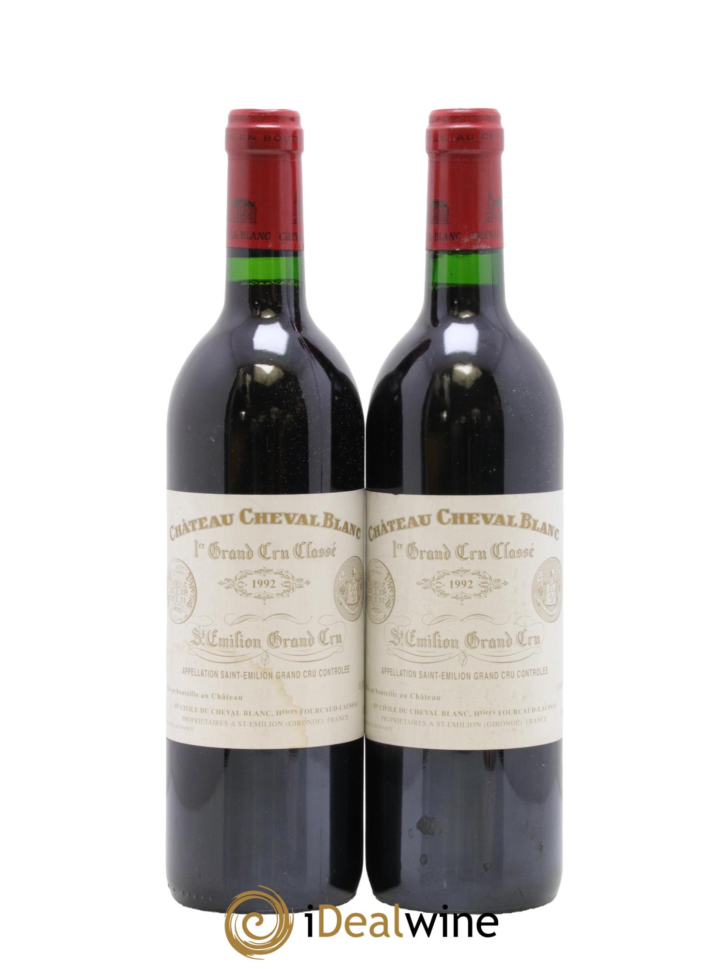 Château Cheval Blanc 1er Grand Cru Classé A 1992 - Lot de 2 bouteilles - 0