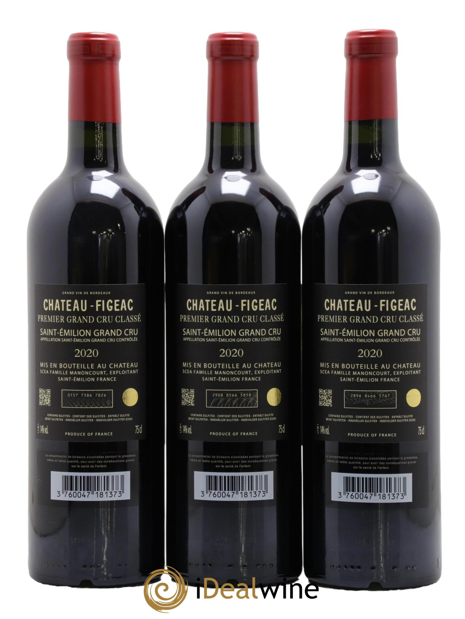 Château Figeac 1er Grand Cru Classé A 2020 - Lotto di 6 bottiglie - 4