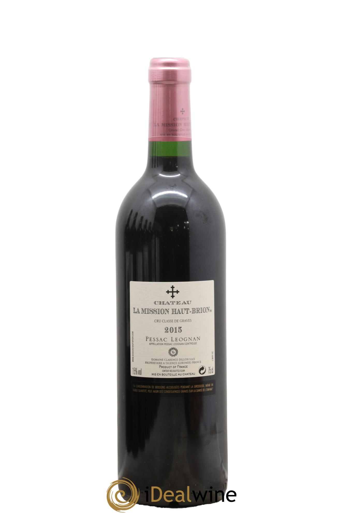 Château la Mission Haut-Brion Cru Classé de Graves 2015 - Lot of 1 bottle - 1