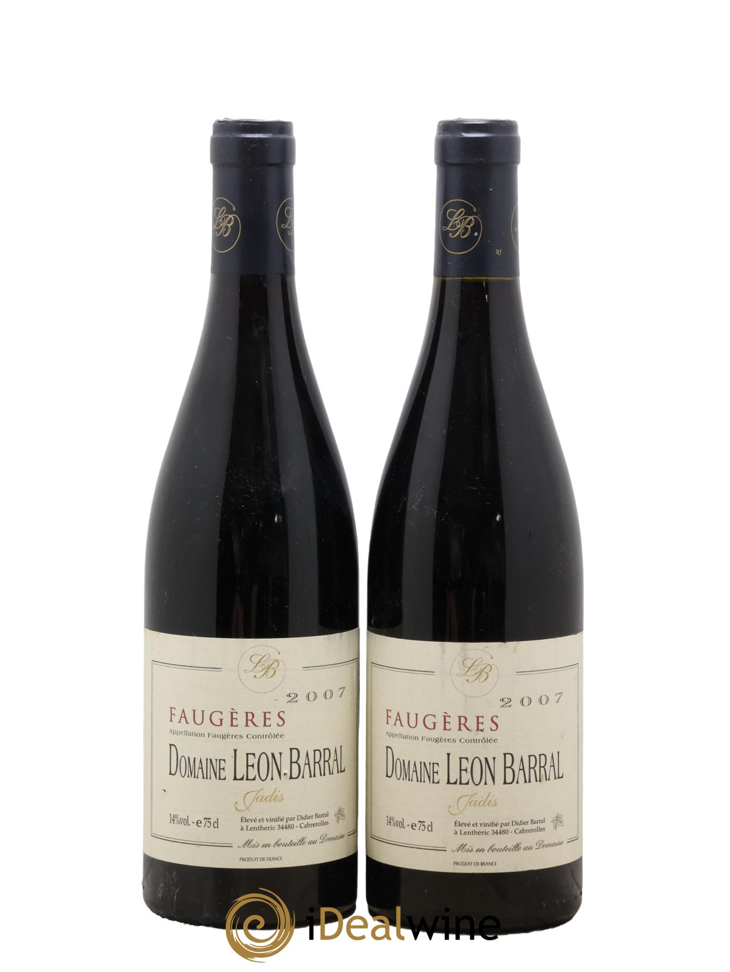 Faugères Jadis Domaine Léon Barral 2007 - Lotto di 2 bottiglie - 0