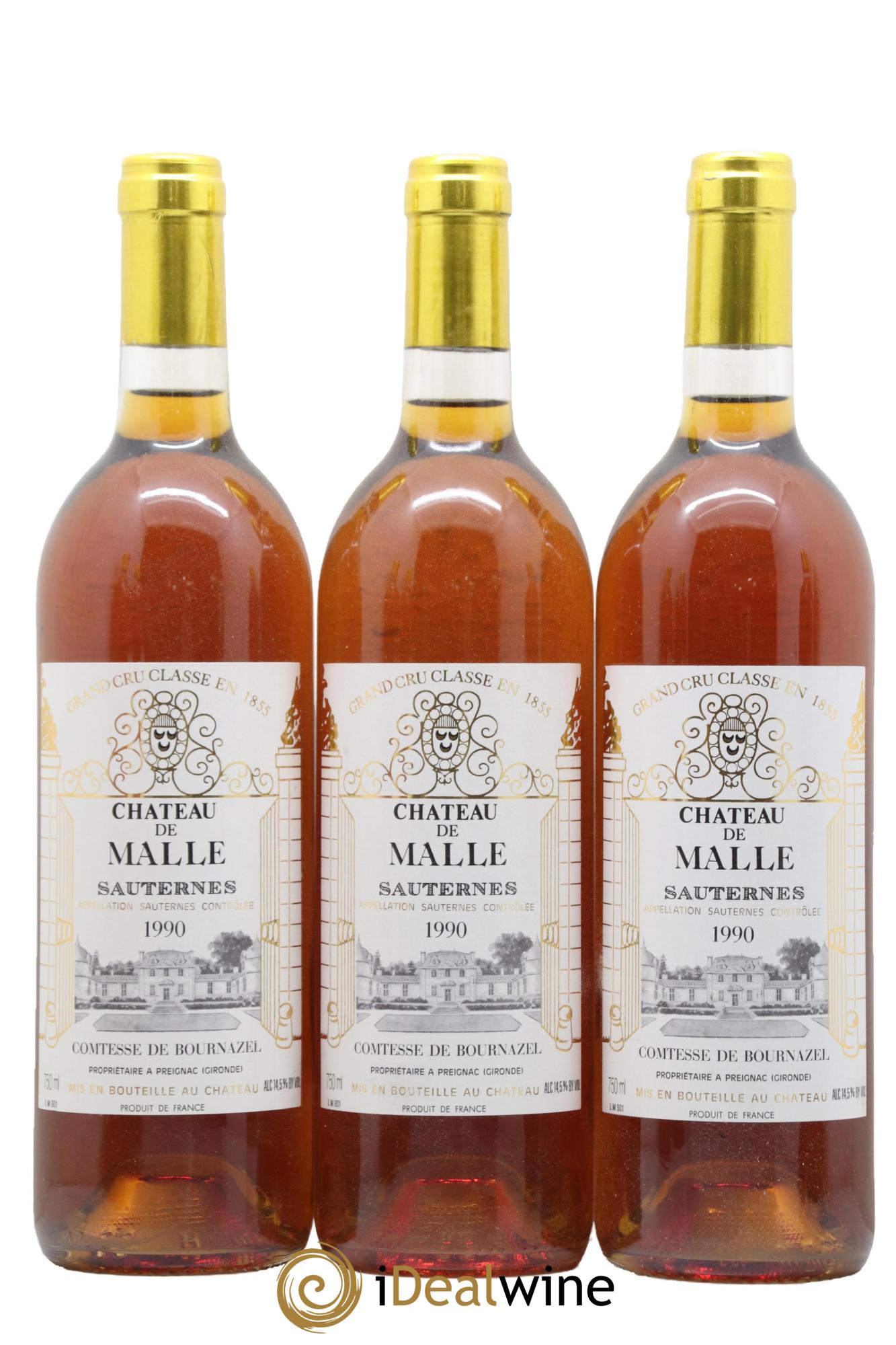 Château de Malle 2ème Grand Cru Classé 1990 - Lotto di 6 bottiglie - 1