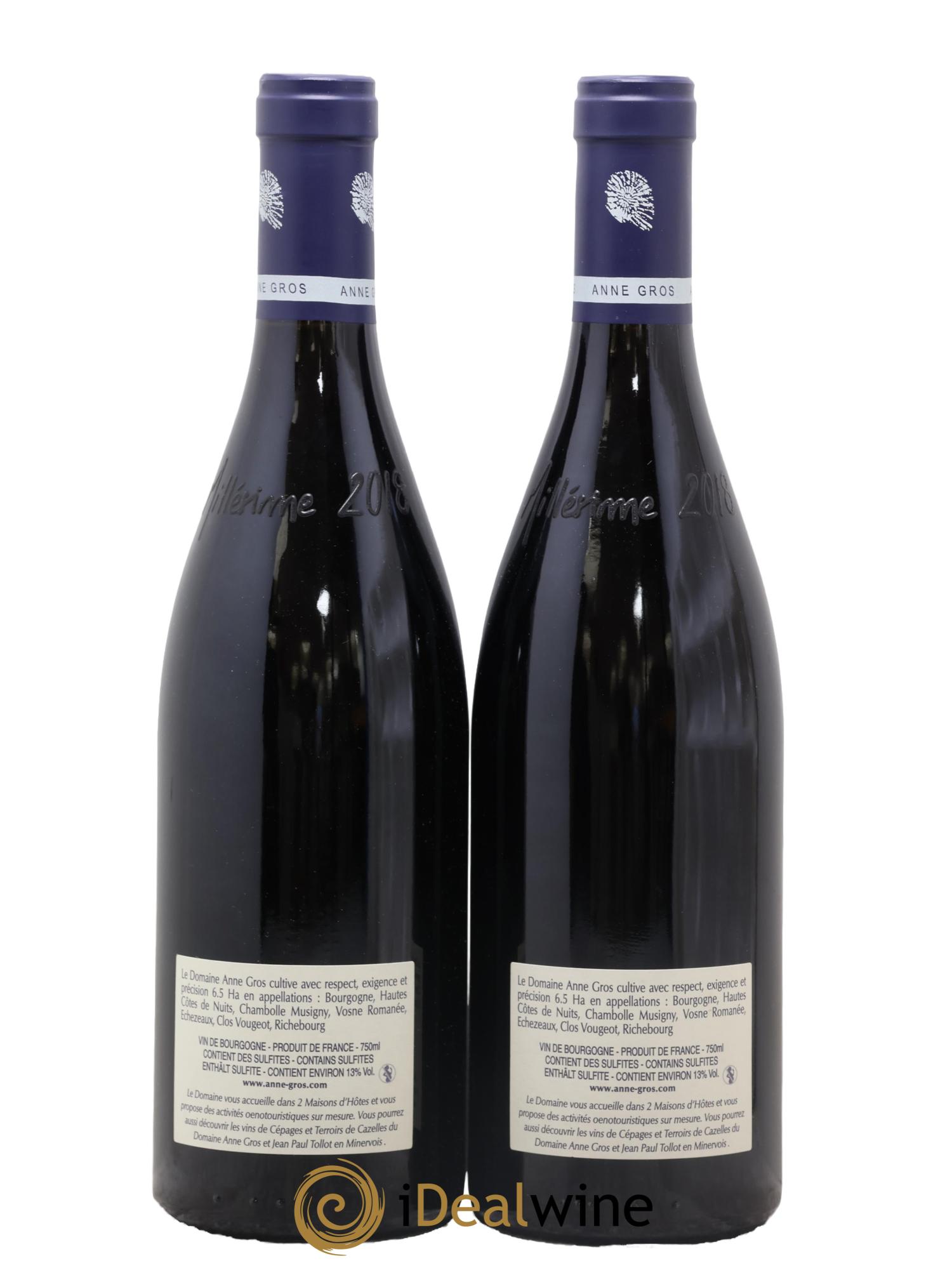 Echezeaux Grand Cru Les Loachausses Anne Gros 2018 - Lot of 2 bottles - 1