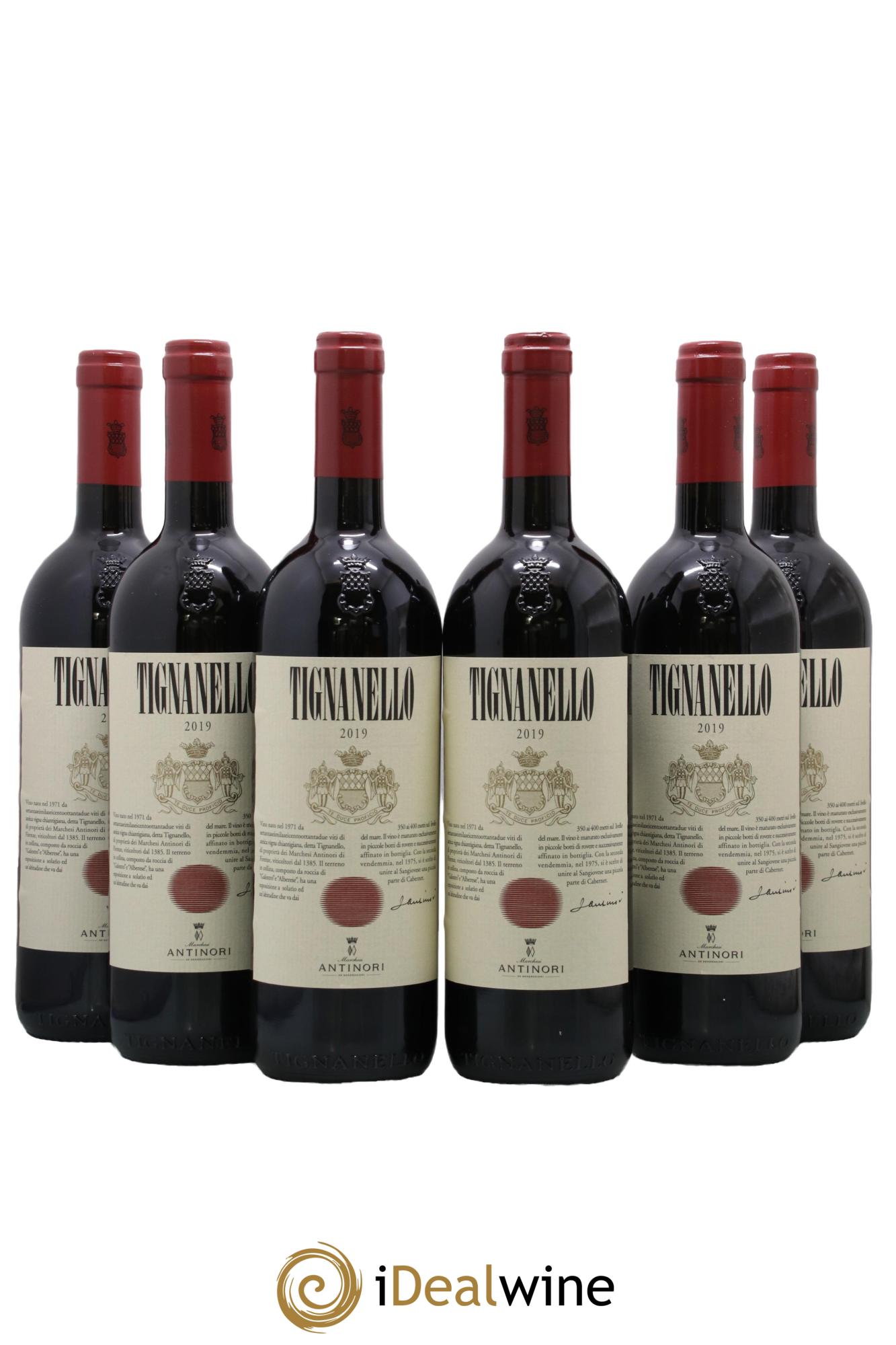 Toscana IGT Tignanello Tenuta Tignanello - Marchesi Antinori 2019 - Lot de 6 bouteilles - 0