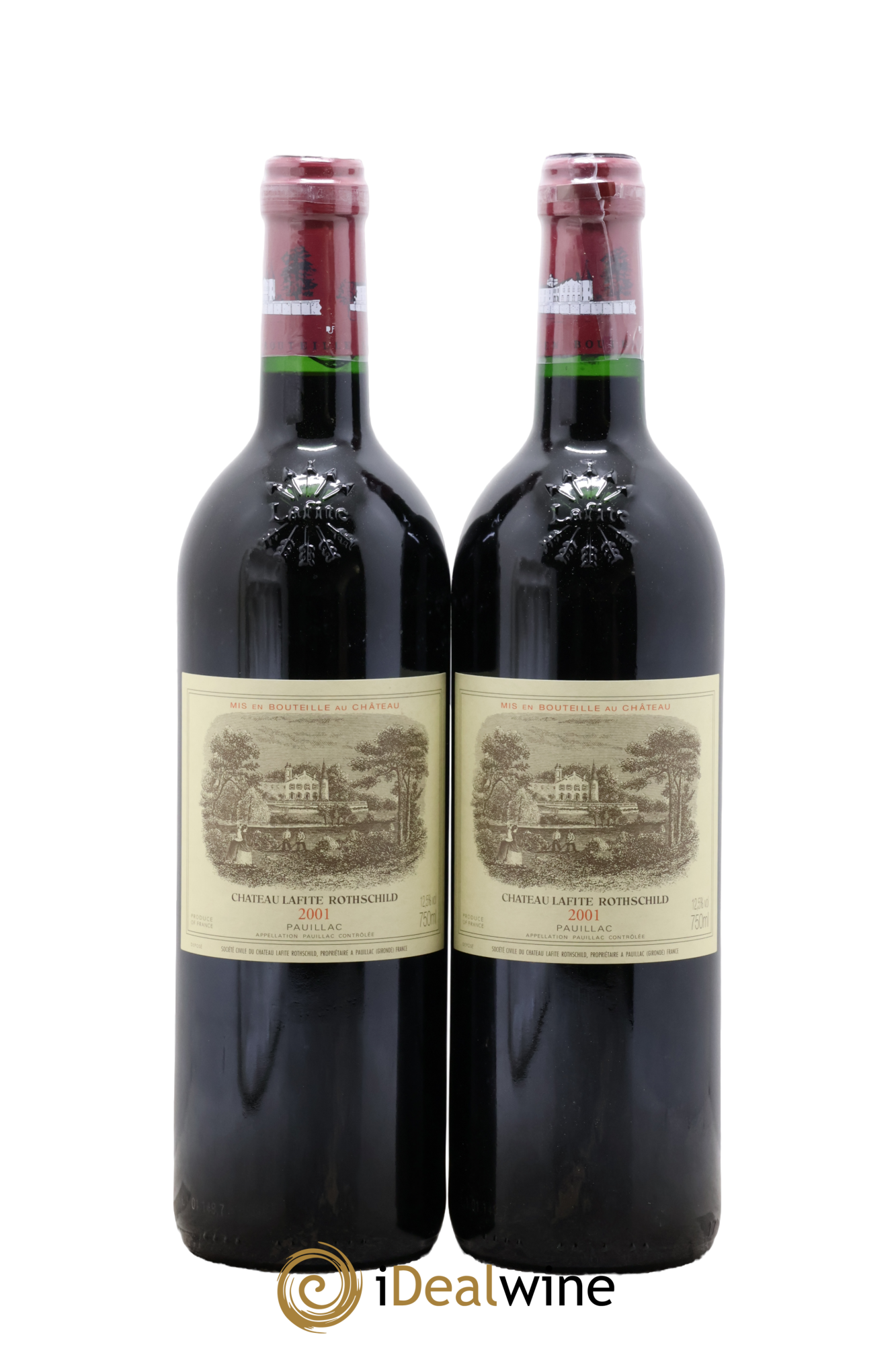 Château Lafite Rothschild 1er Grand Cru Classé 2001 - Lot de 2 bouteilles - 0