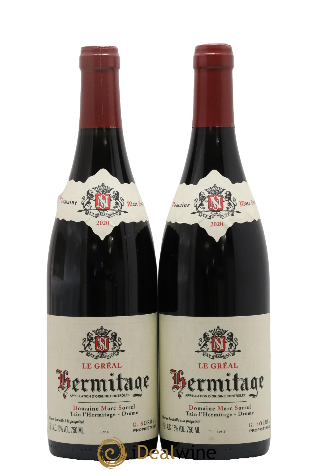 Hermitage Le Gréal Marc Sorrel 2020 - Lot of 2 bottles - 0