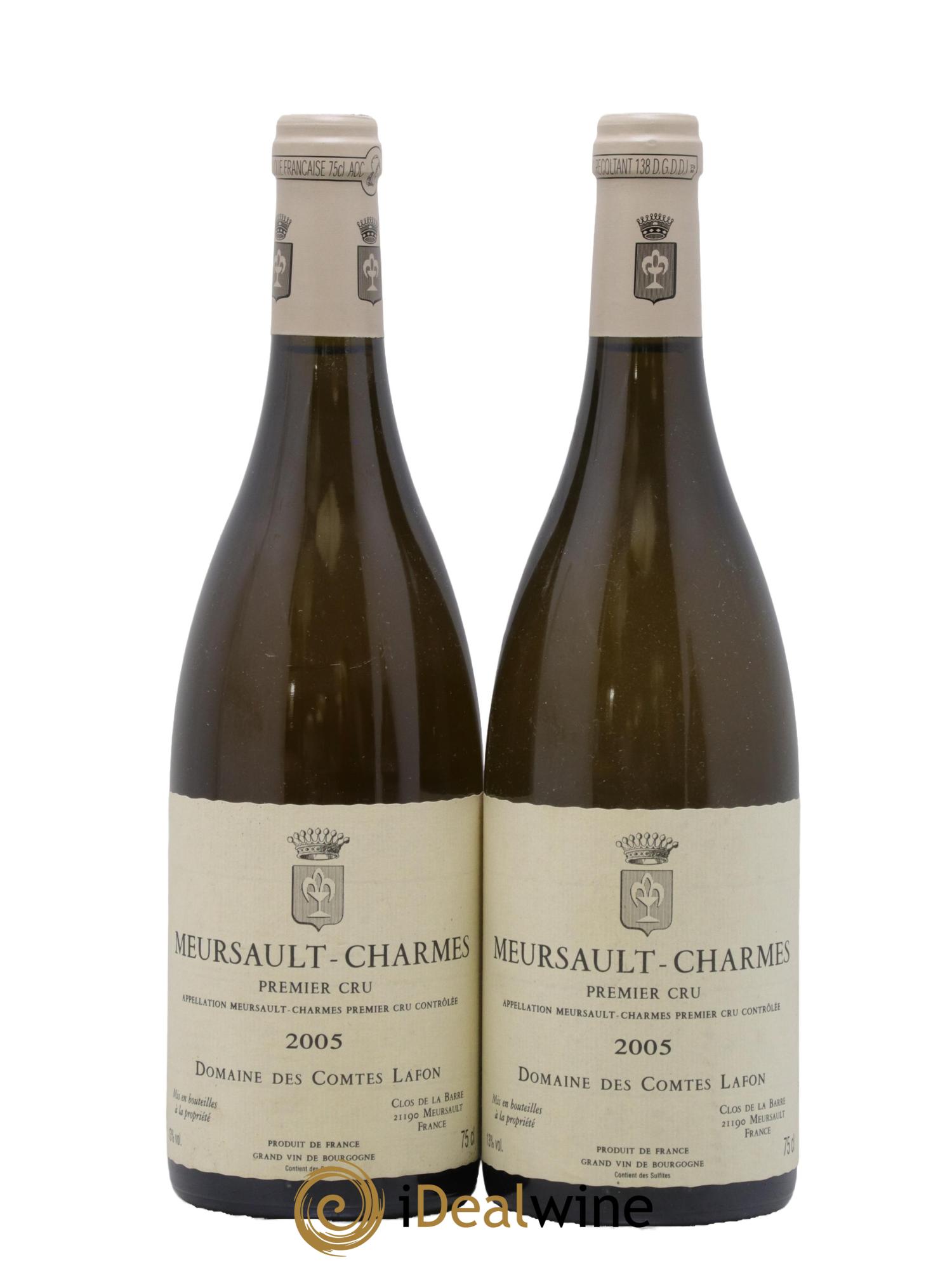 Meursault 1er Cru Charmes Comtes Lafon (Domaine des) 2005 - Lotto di 2 bottiglie - 0