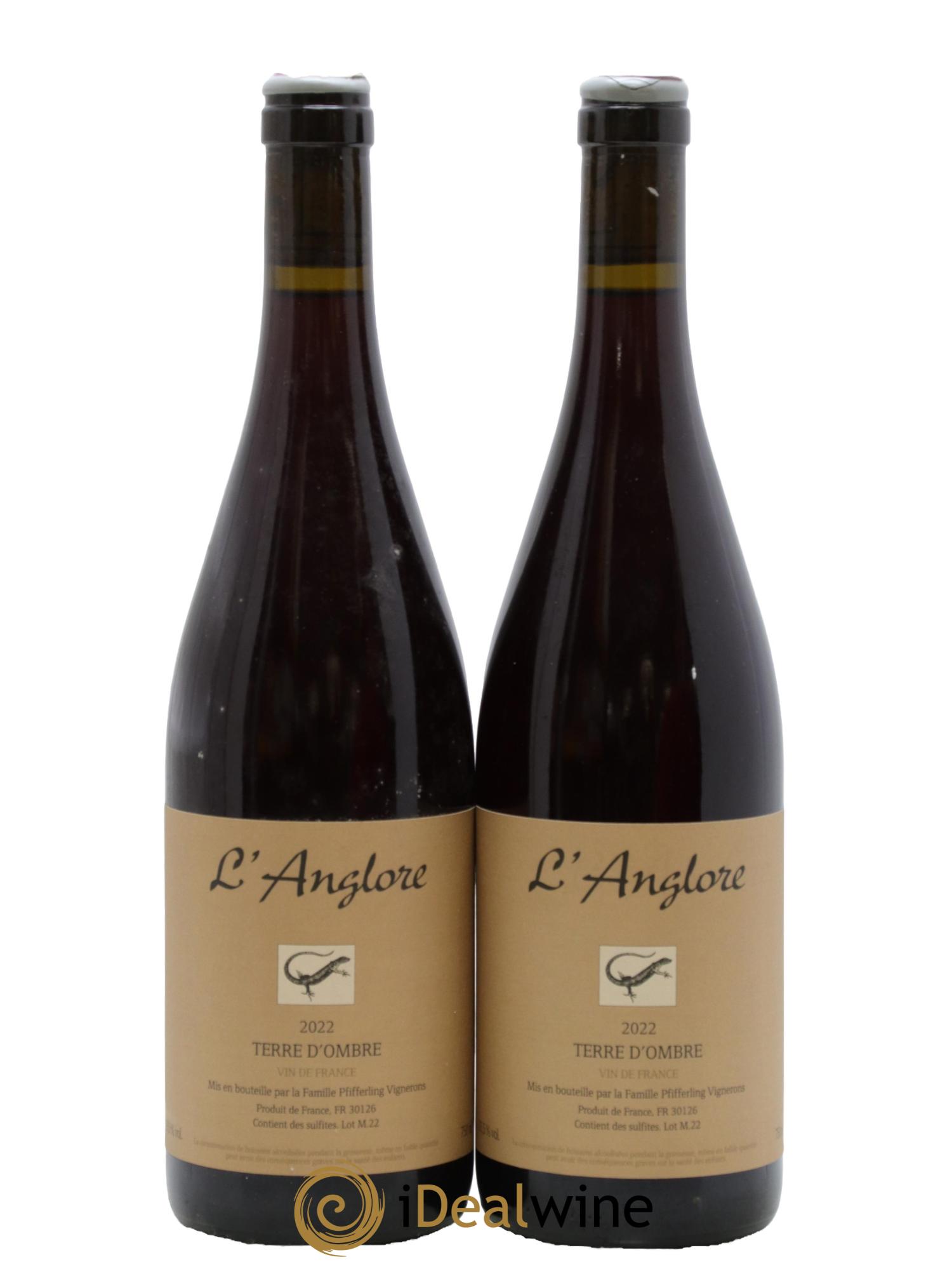 Vin de France Terre d'Ombre L'Anglore 2022 - Lot of 2 bottles - 0