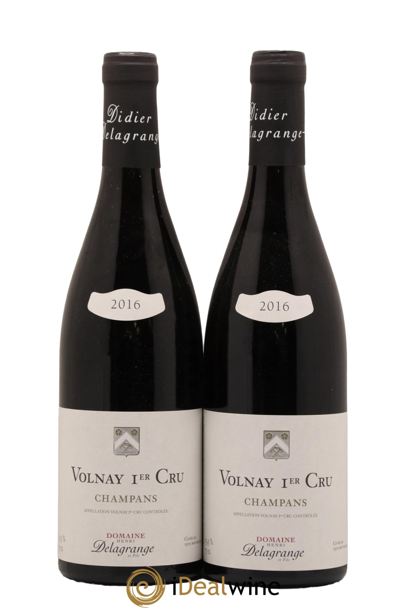 Volnay 1er Cru Champans Domaine Henri Delagrange 2016 - Lot de 2 bouteilles - 0