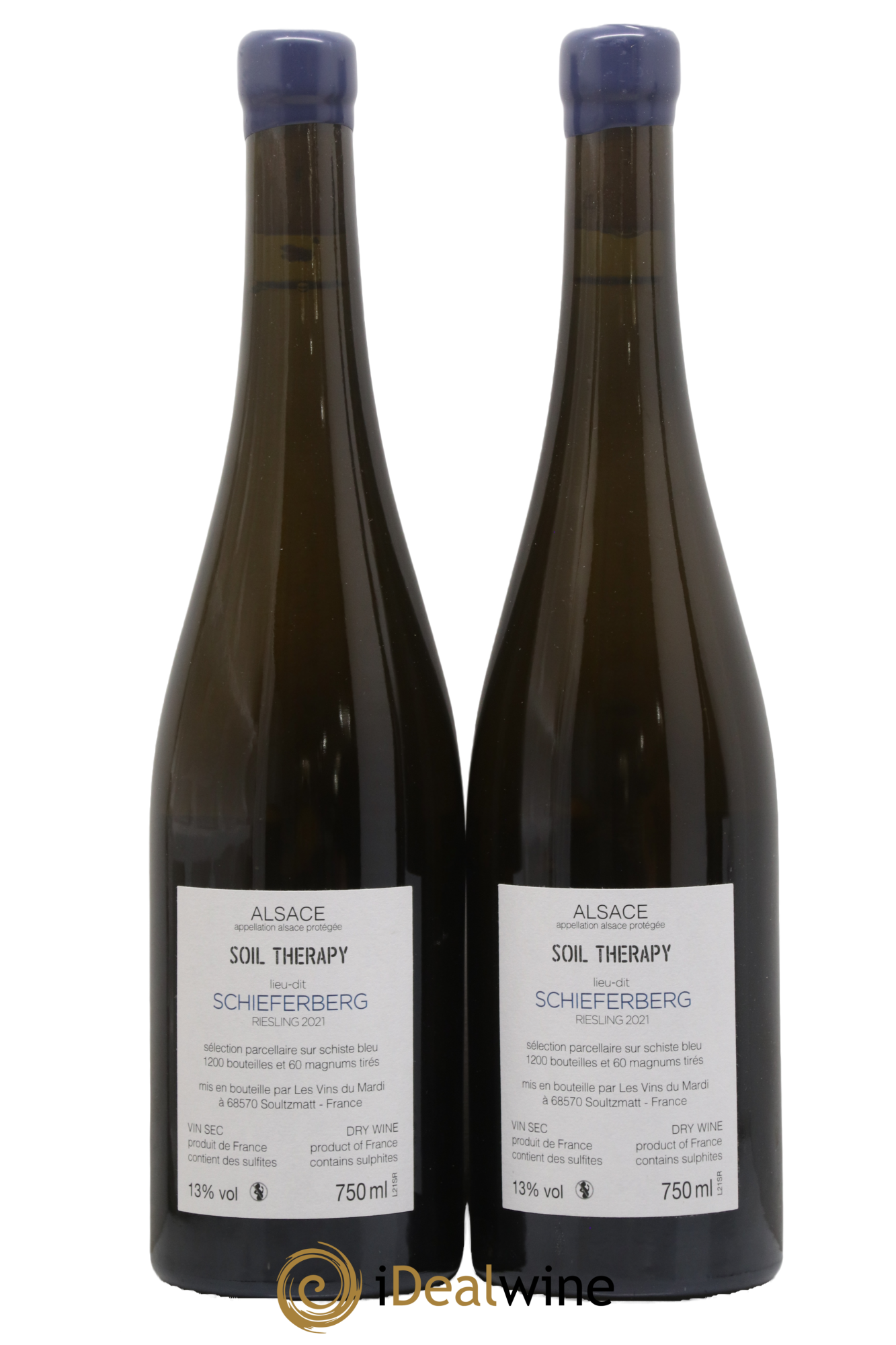 Alsace Riesling Schieferberg Soil Therapy 2021 - Lot de 2 bouteilles - 1