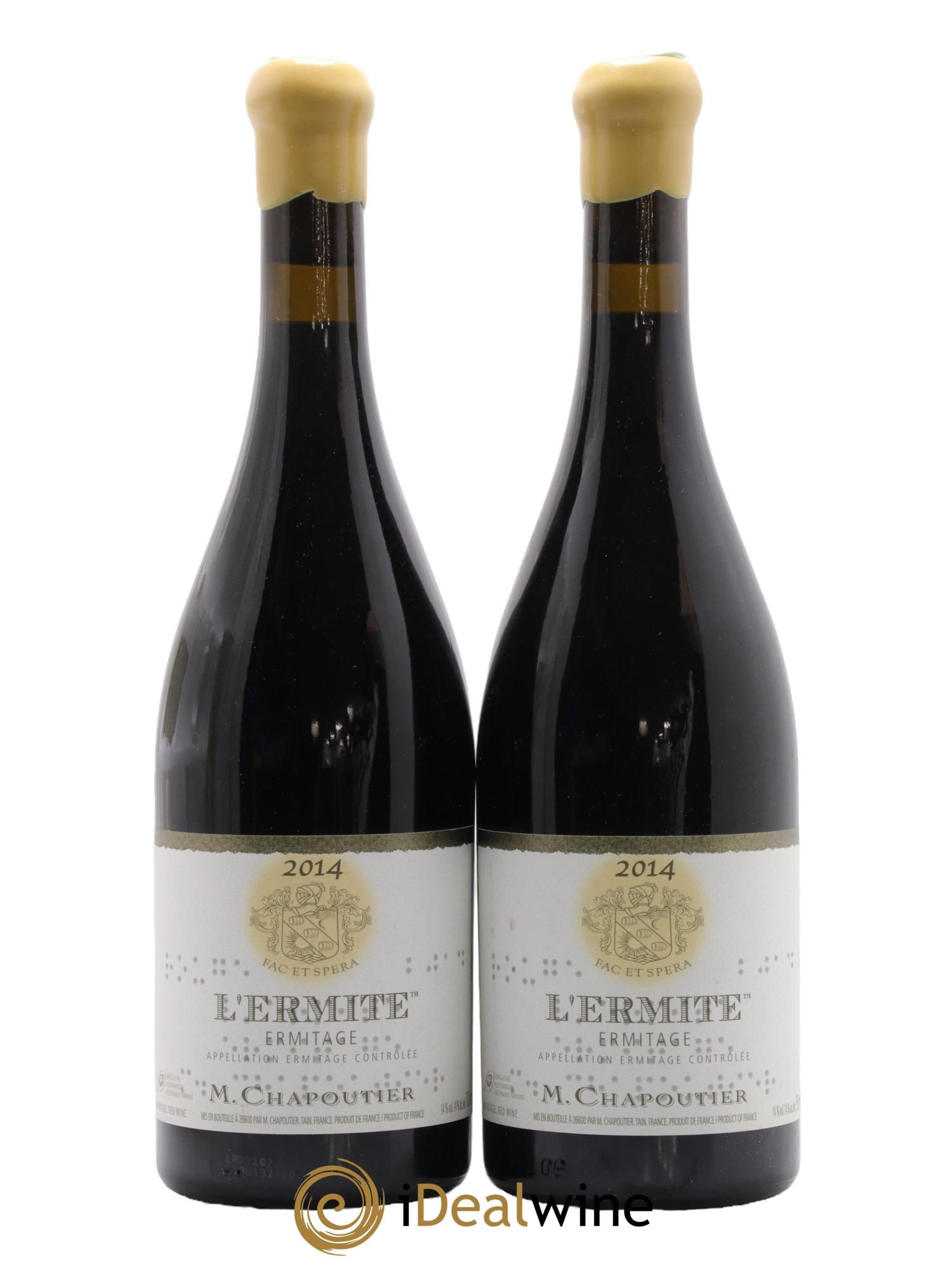 Hermitage Ermitage l'Ermite Chapoutier 2014 - Lot de 2 bouteilles - 0