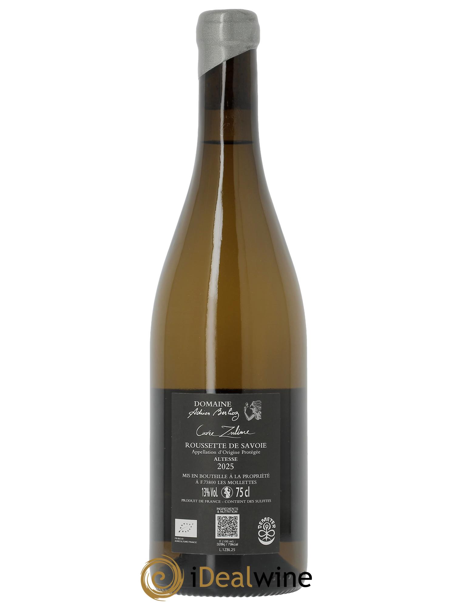 Roussette de Savoie Zulime Adrien Berlioz  2025 - Lotto di 1 bottiglia - 1