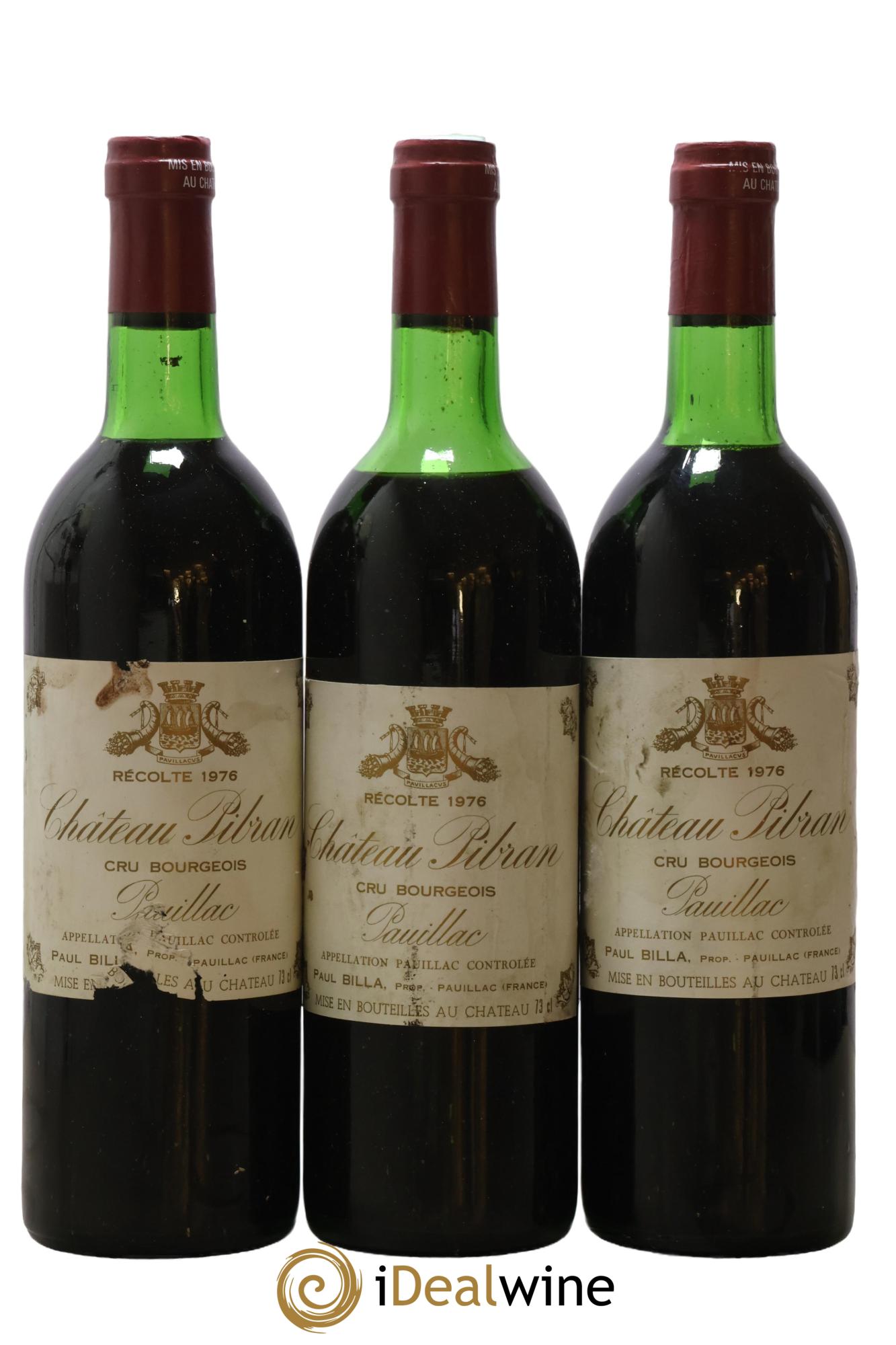 Château Pibran 1976 - Lot of 3 bottles - 0