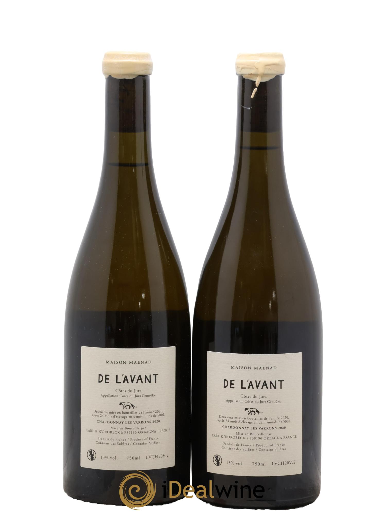 Côtes du Jura De l'Avant Les Varrons Katie Worobeck Maison Maenad  2020 - Lot de 2 bouteilles - 1