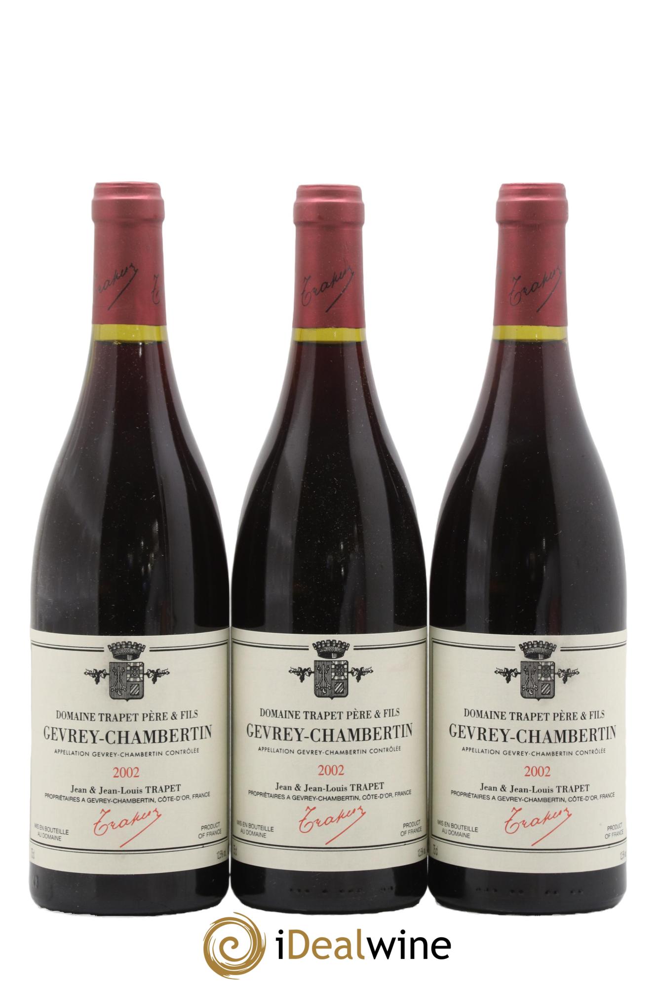 Gevrey-Chambertin Domaine Trapet 2002 - Lot of 3 bottles - 0