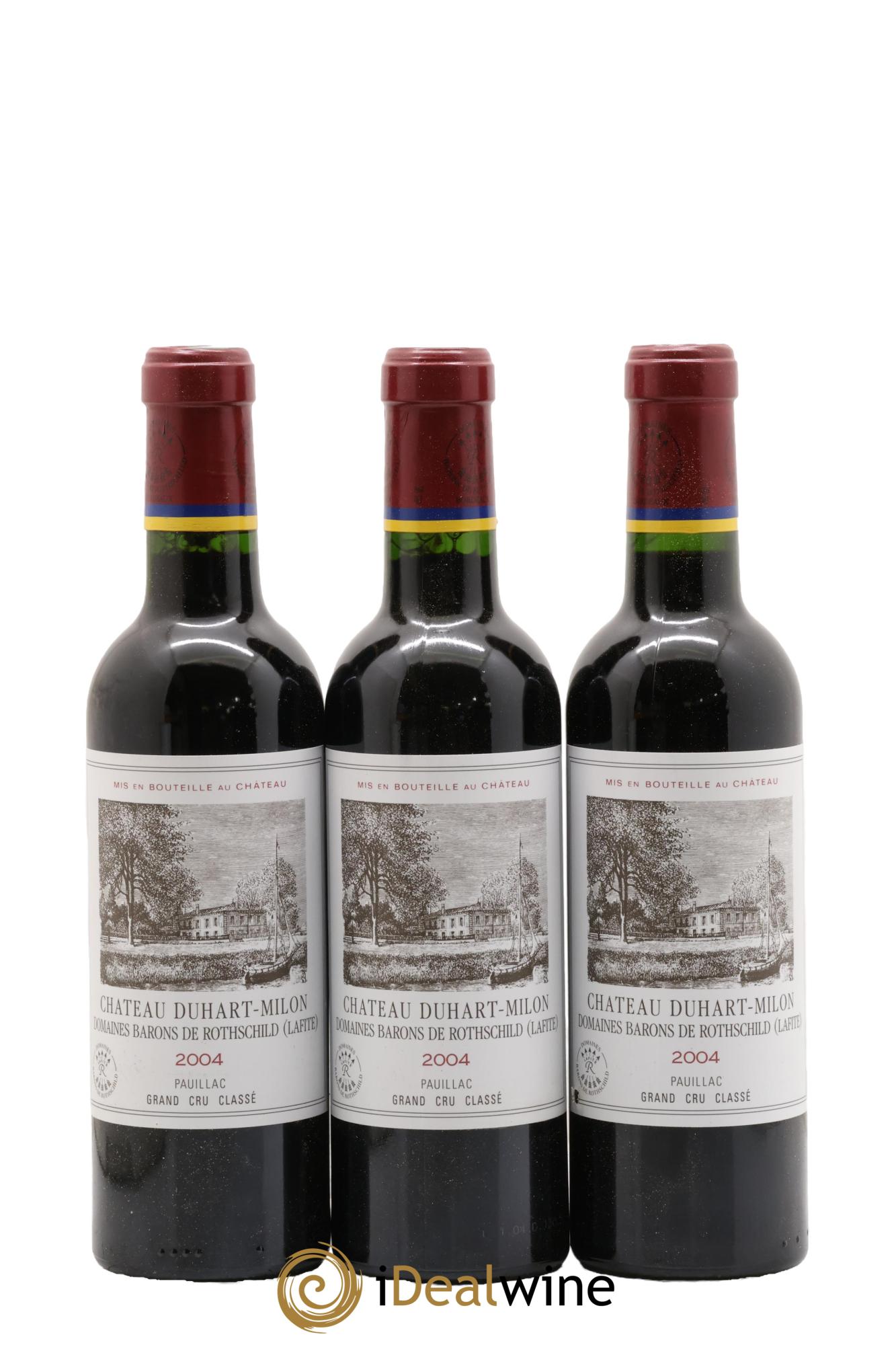 Château Duhart-Milon 4ème Grand Cru Classé 2004 - Lotto di 3 mezze bottiglie - 0